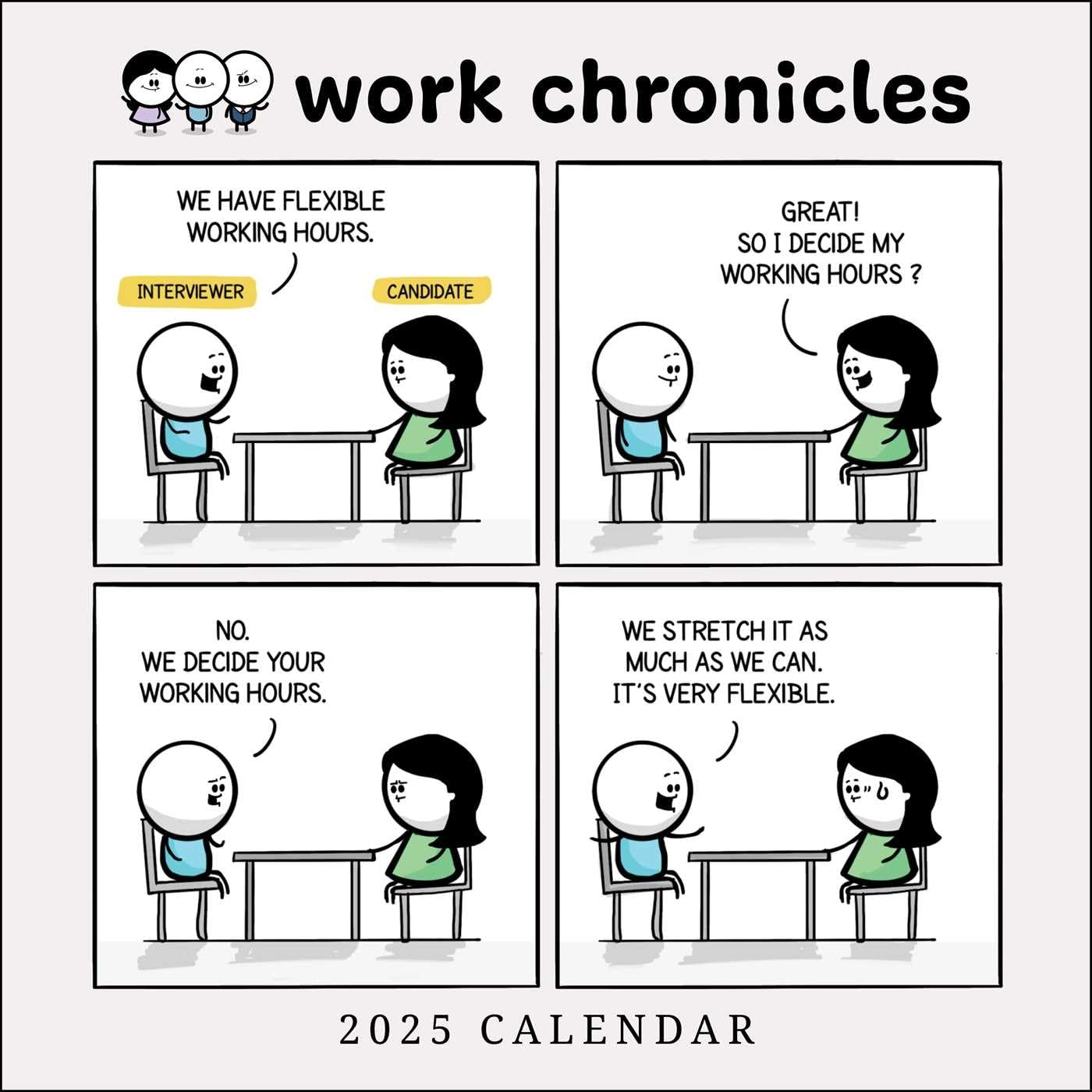 jaquette livre Work Chronicles 2025 Wall Calendar