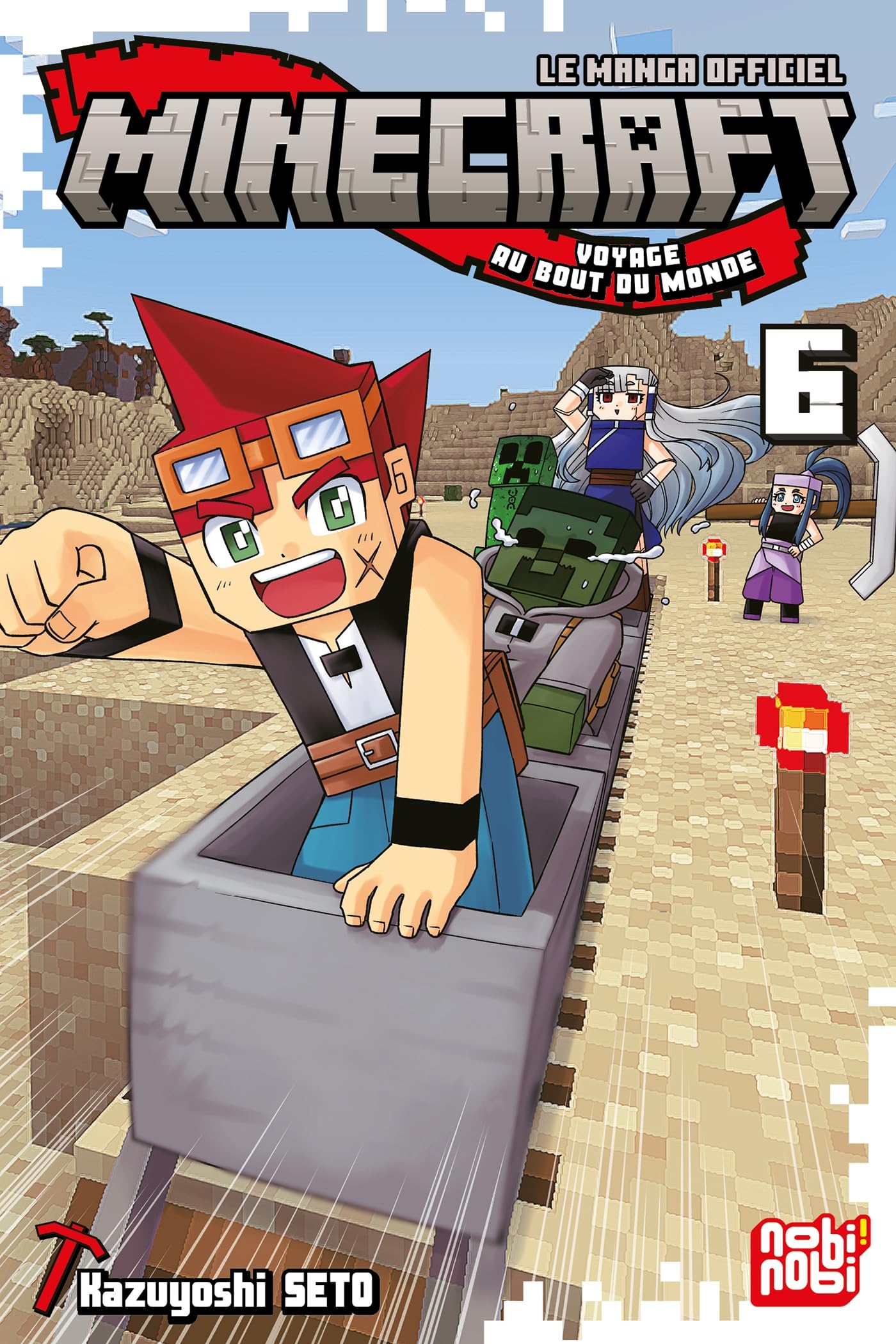 jaquette album Minecraft, le manga officiel - Voyage au bout du monde T06