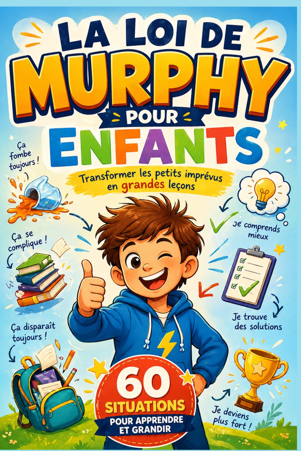 jaquette album La Loi de Murphy pour Enfants: Le guide illustré avec 60 situations du quotidien pour gérer les erreurs, rester calme et développer la confiance