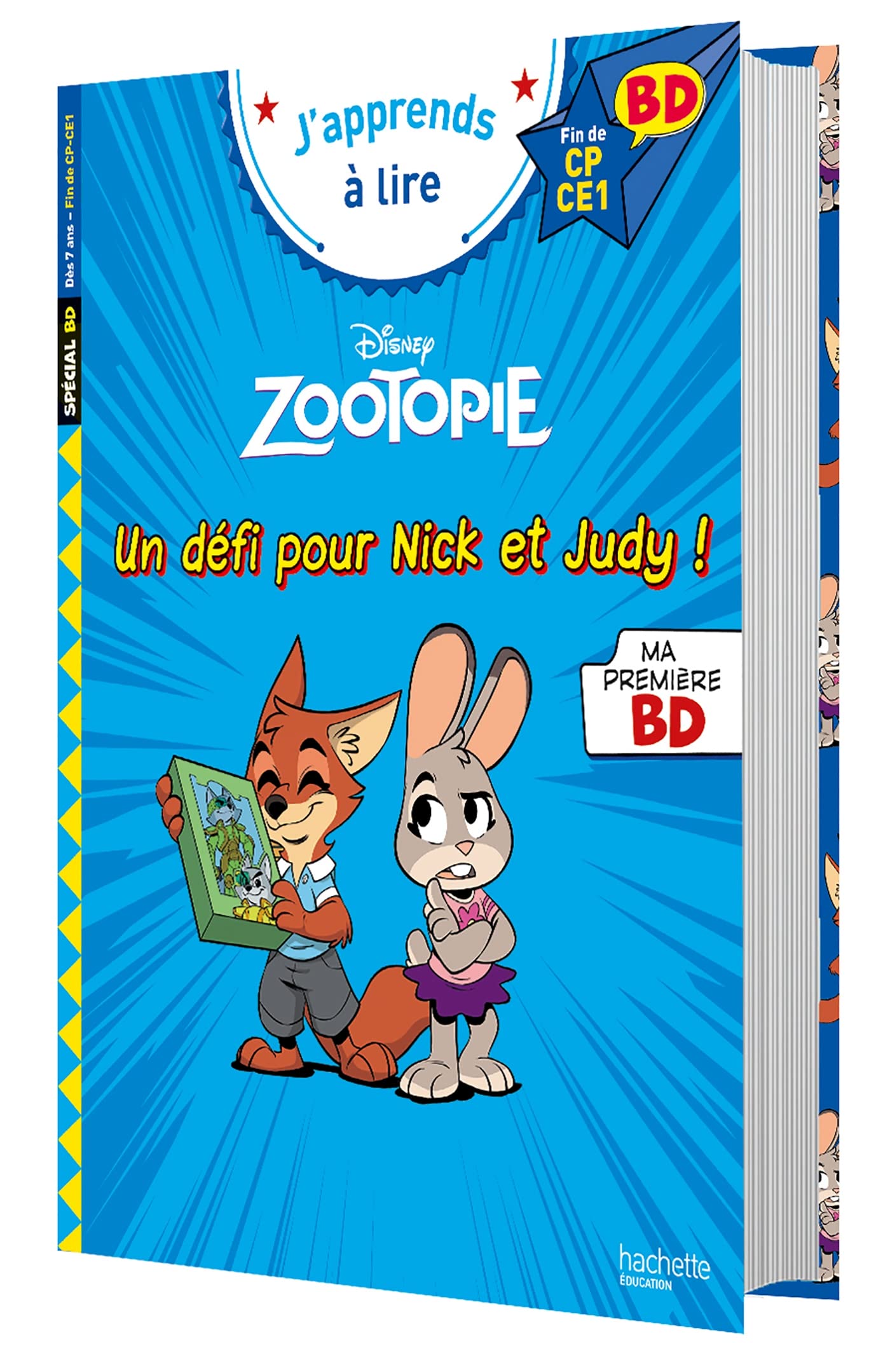 jaquette album Disney BD Fin de CP-CE1 - Zootopie - Un défi pour Nick et Judy !