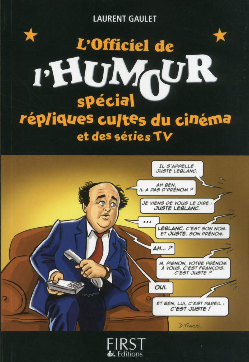jaquette livre Officiel de l'humour, Spécial Répliques cultes du cinéma et séries TV