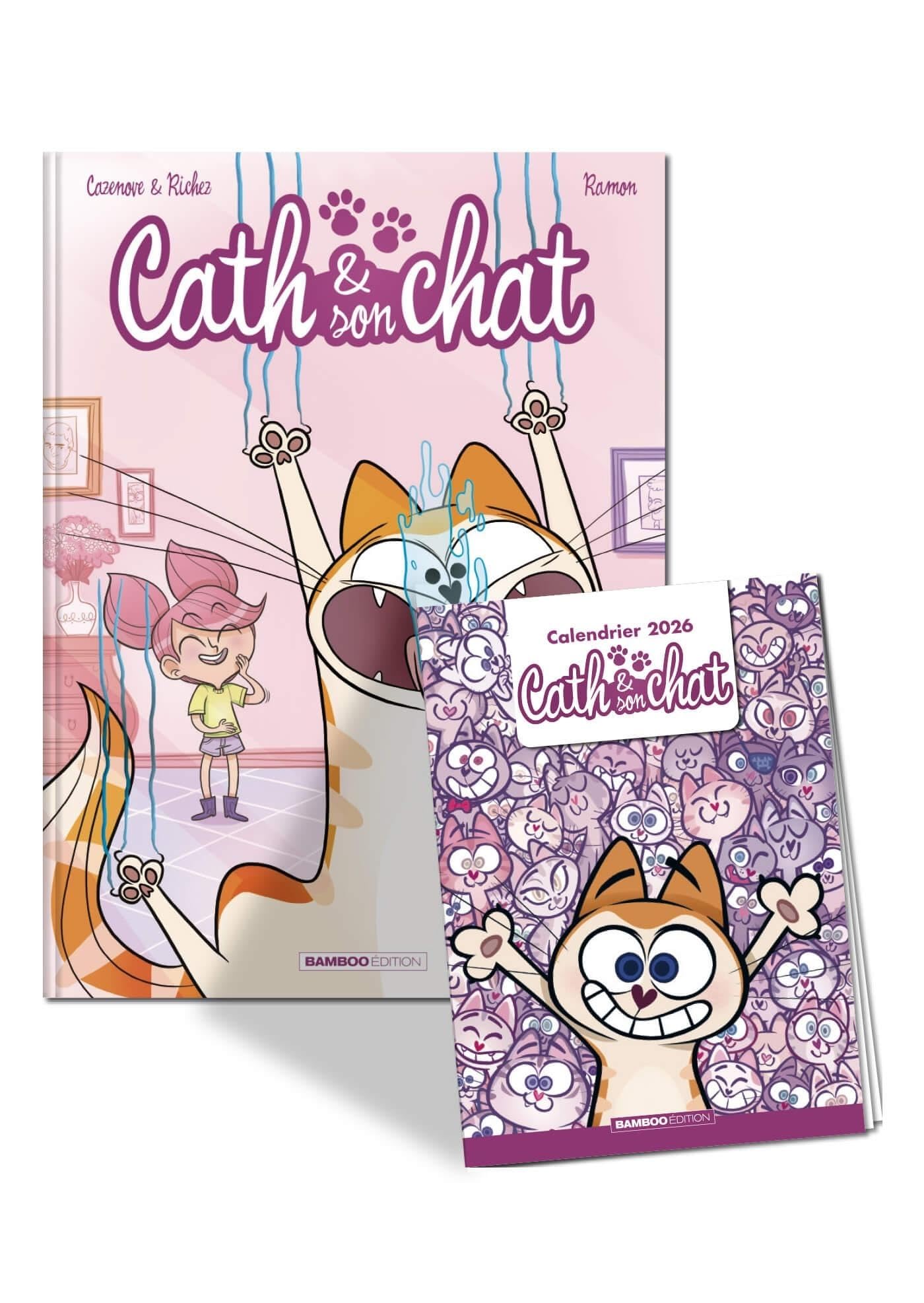 jaquette album Cath et son chat - tome 01 + calendrier 2026 offert