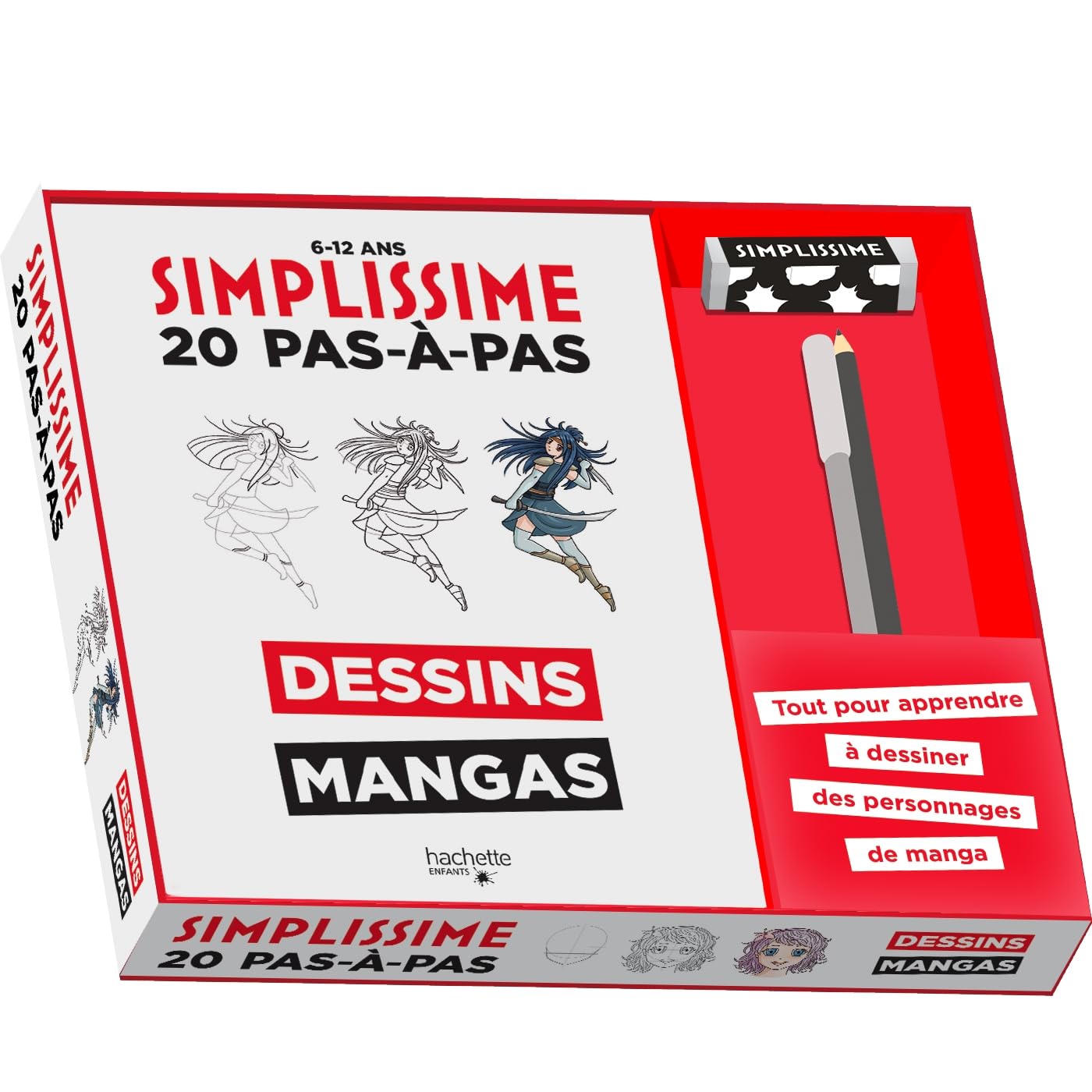 jaquette album Simplissime coffret - 20 pas-à-pas - Dessins Mangas