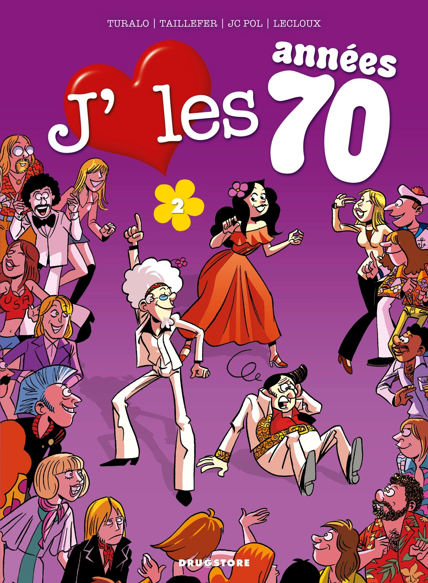 jaquette album J'aime les années 70 - Tome 02: Tous en piste !