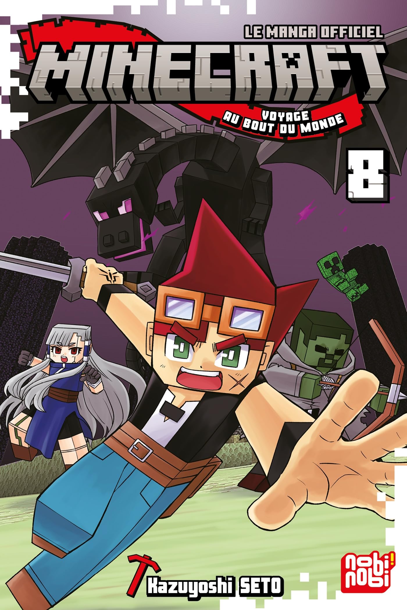jaquette album Minecraft, le manga officiel - Voyage au bout du monde T08