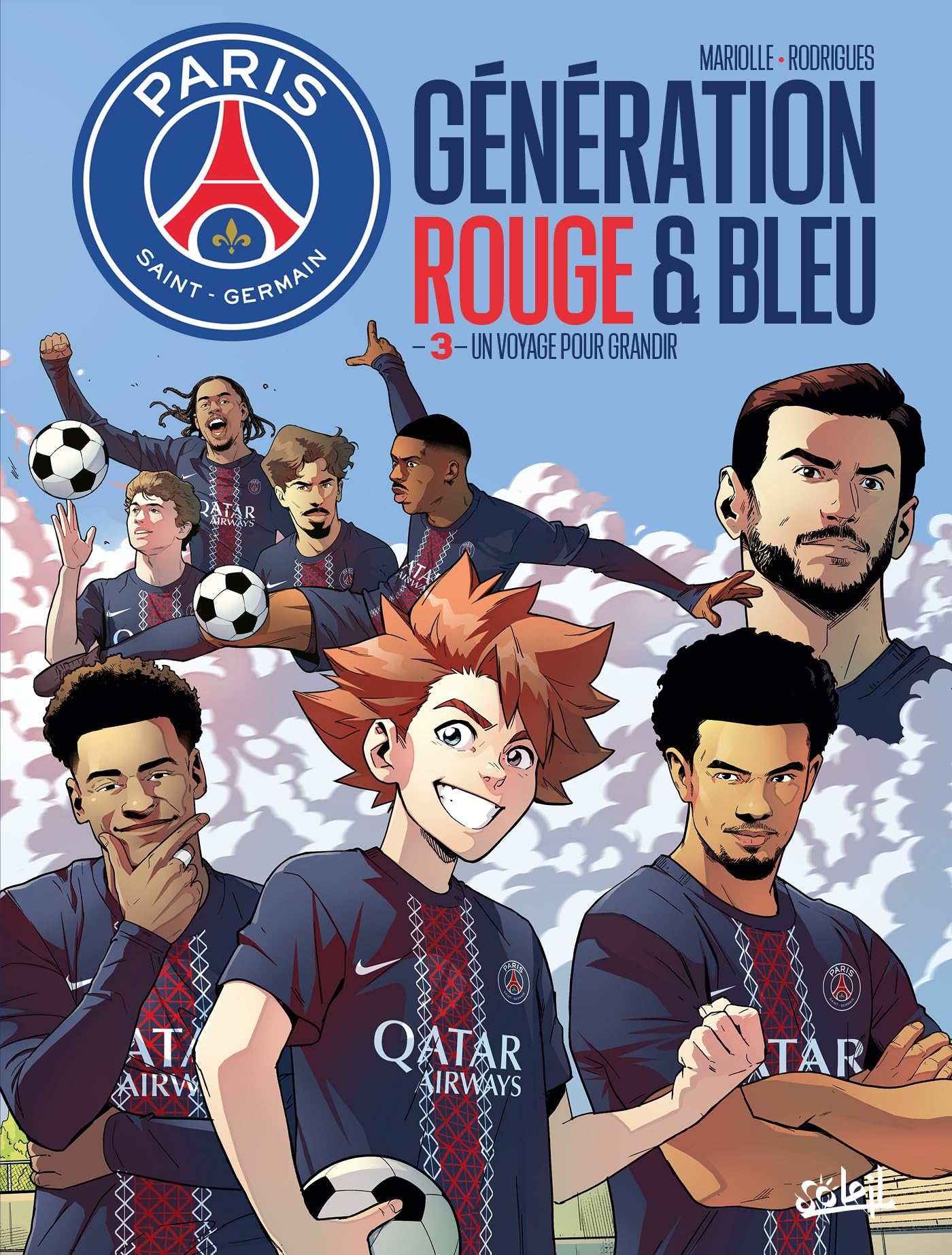 jaquette album Paris Saint-Germain : Génération rouge et bleue T03: Un voyage pour grandir