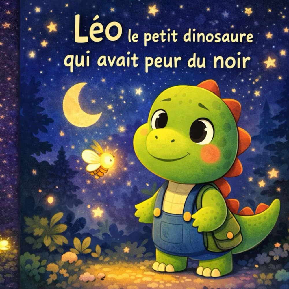 jaquette album Léo le petit dinosaure qui avait peur du noir
