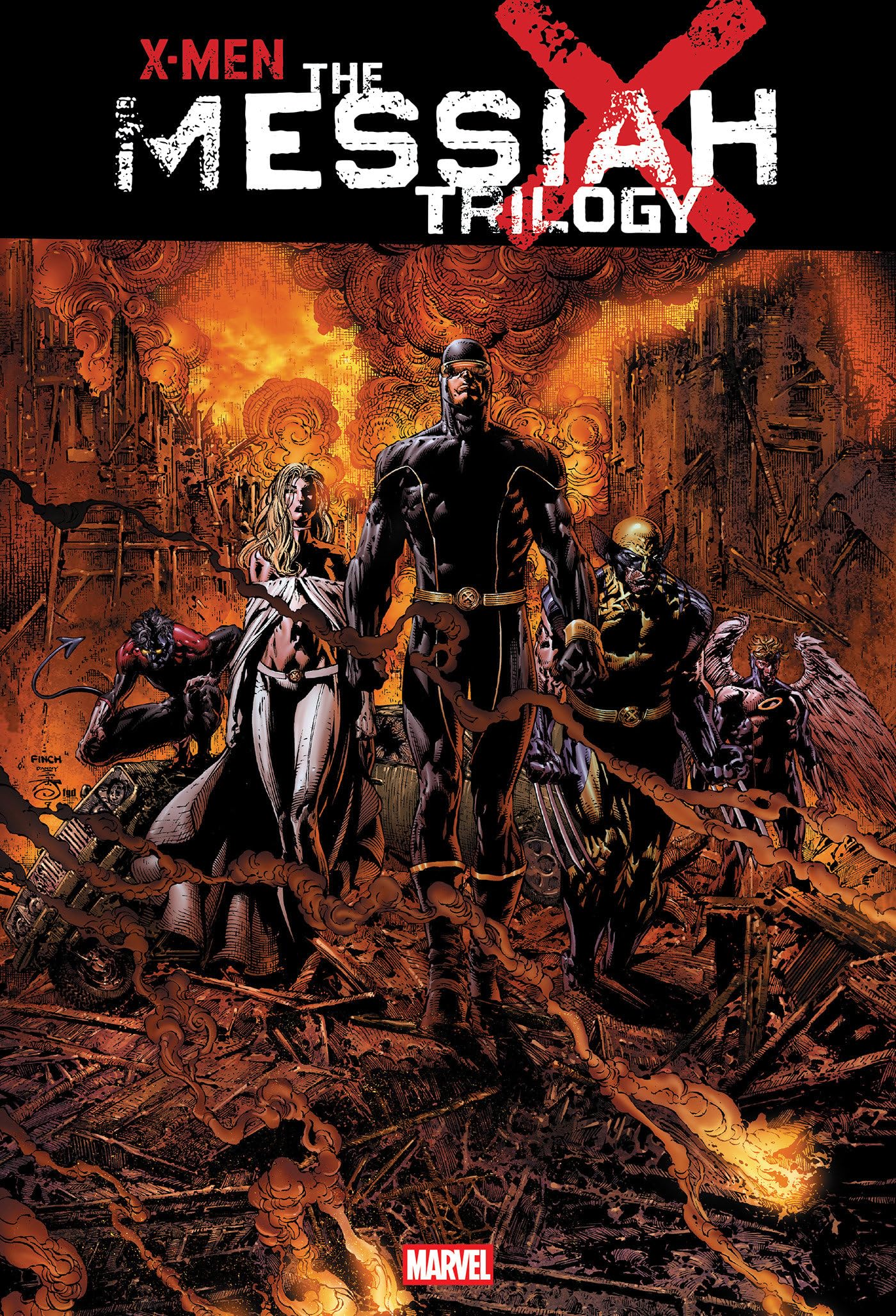 jaquette album X-Men: The Messiah Trilogy Omnibus David Finch Cover