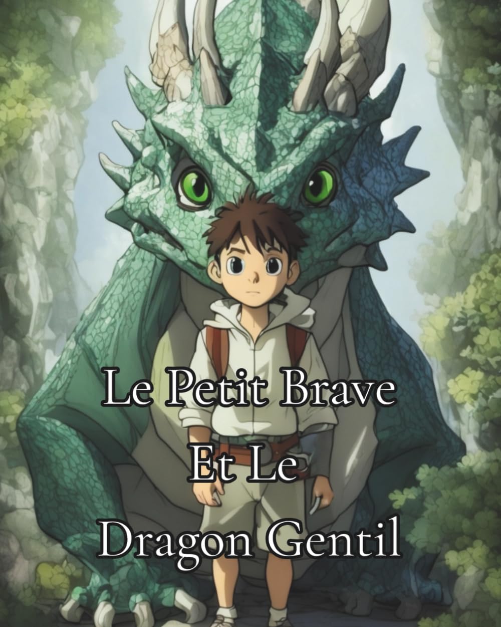 jaquette livre Conte de Fées Illustré pour Enfants - La Petite Fille Courageuse et le Dragon Sympathique
