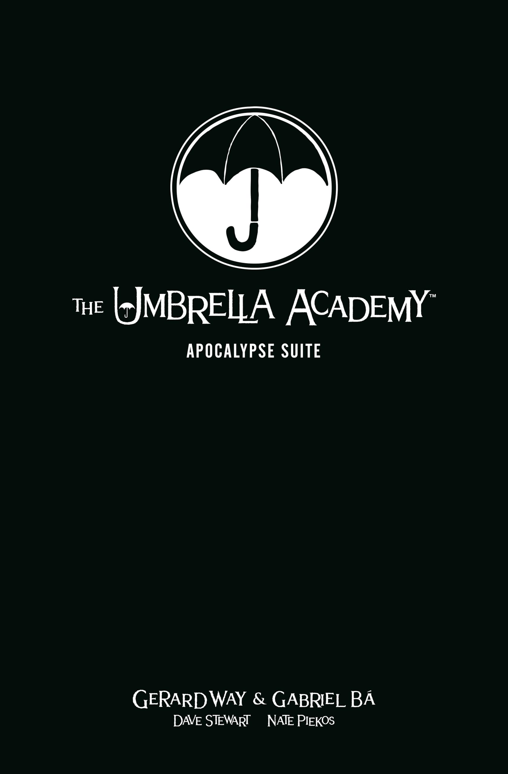 jaquette album The Umbrella Academy Library Edition Volume 1: Apocalypse Suite