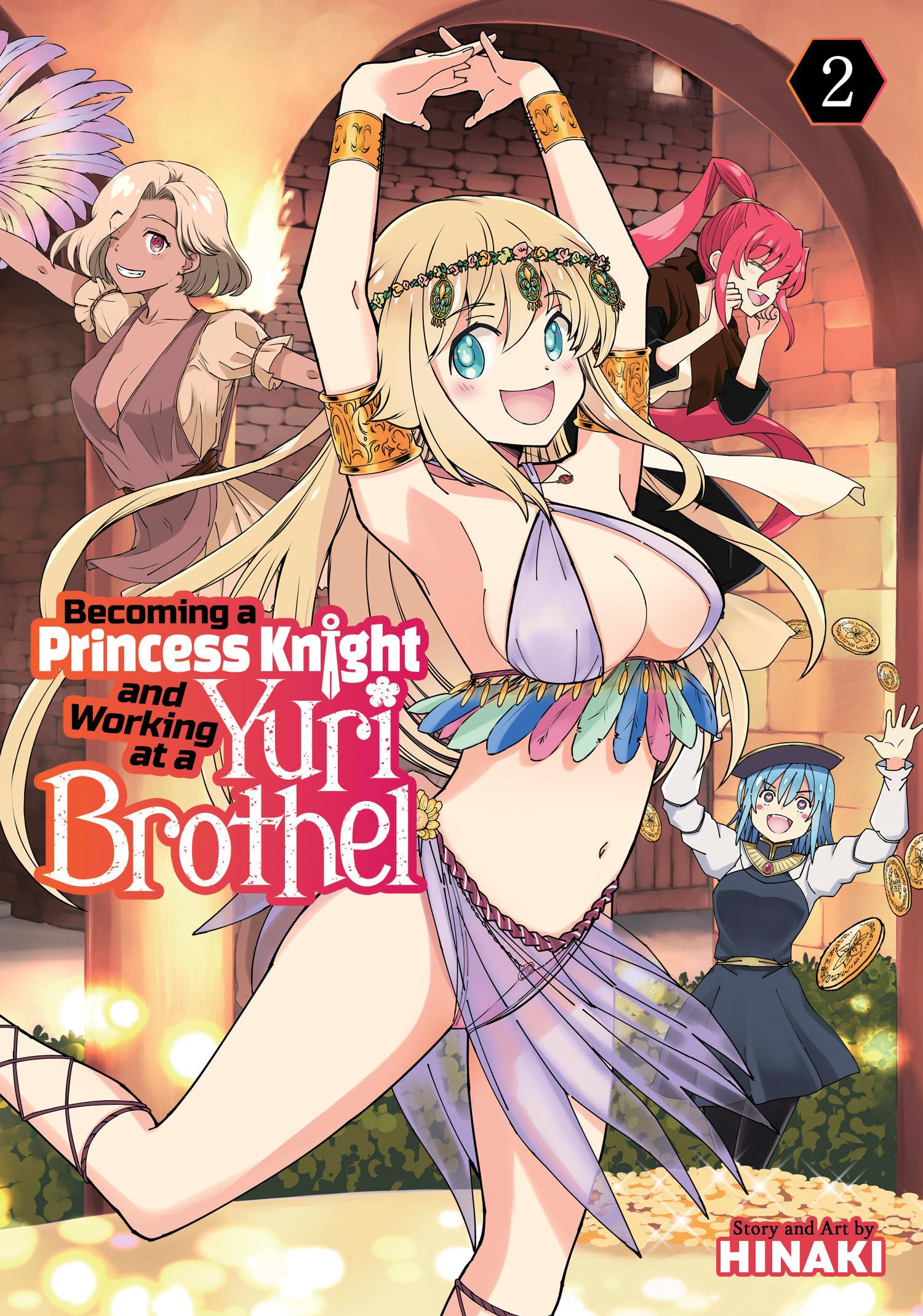 jaquette livre Becoming a Princess Knight and Working at a Yuri Brothel Vol. 2