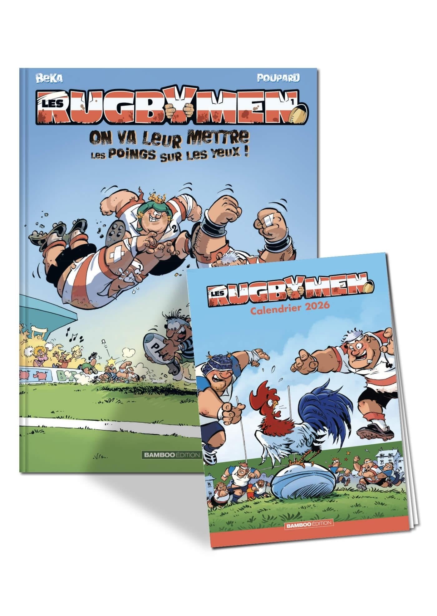 jaquette album Les Rugbymen - tome 01 + calendrier 2026 offert: On va leur mettre les poings sur les yeux !
