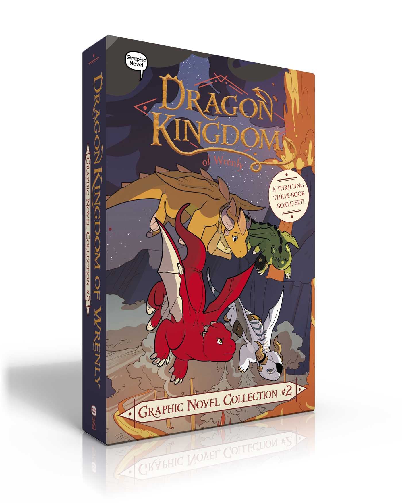 jaquette album Dragon Kingdom of Wrenly Graphic Novel Collection #2 (Boxed Set): Ghost Island; Inferno New Year; Ice Dragon