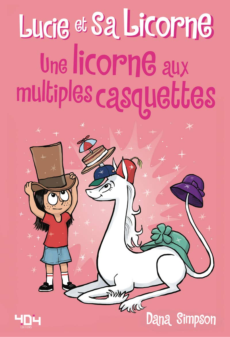 jaquette album Lucie et sa licorne - Une licorne aux multiples casquettes - Bande dessinée jeunesse - Dès 8 ans