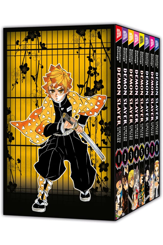 jaquette album Demon Slayer - Kimetsu no Yaiba 1-8 mit Sammelschuber