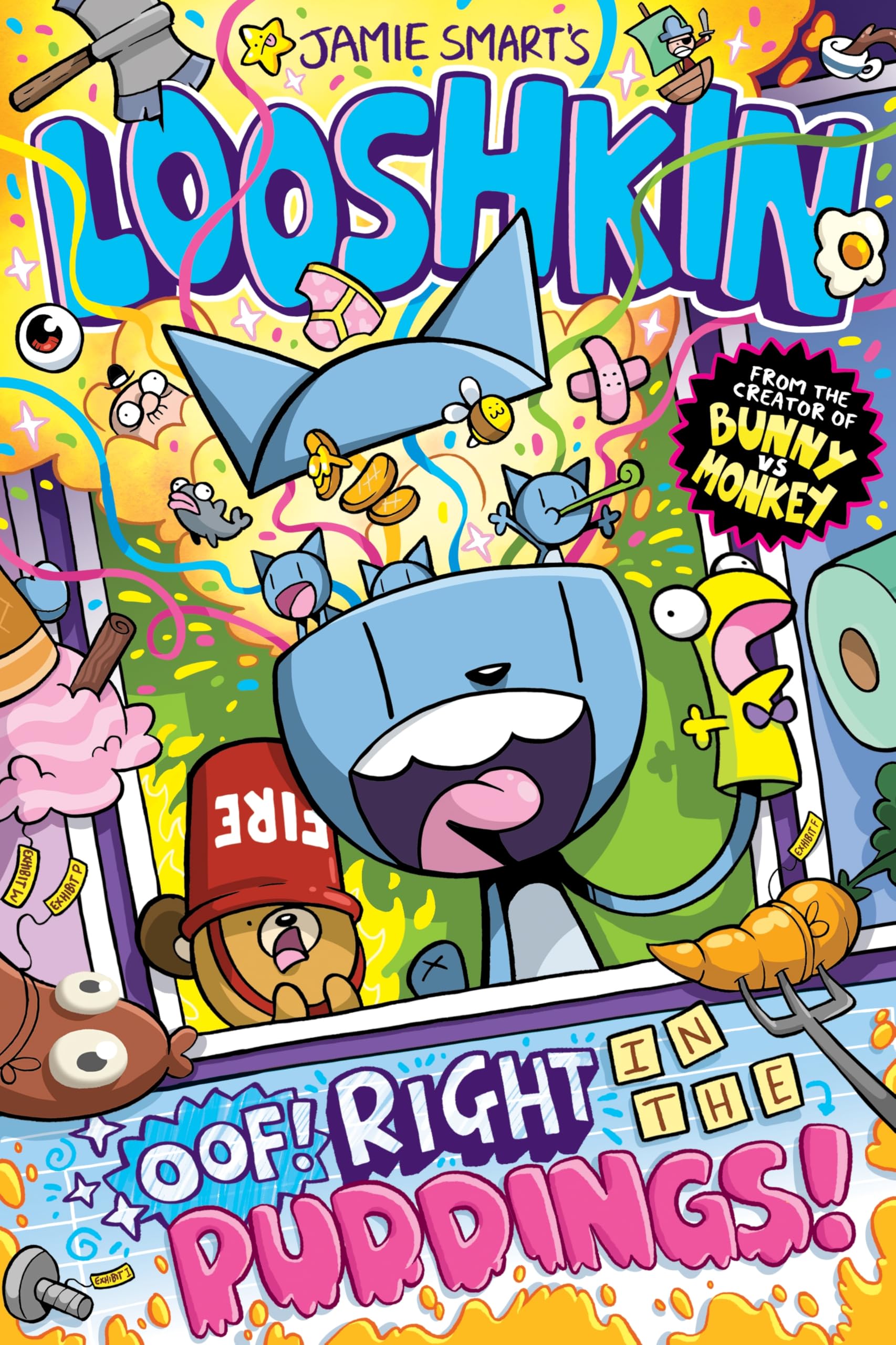 jaquette album Looshkin: Oof! Right in the Puddings! (a Phoenix Comic Book, from the multi-million-selling creative genius Jamie Smart)