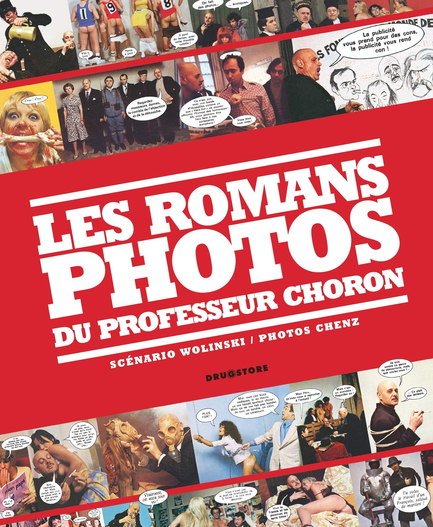 jaquette album Les romans photos du professeur Choron: Un florilège des romans-photo écrits par Wolinski pour Hara Kiri