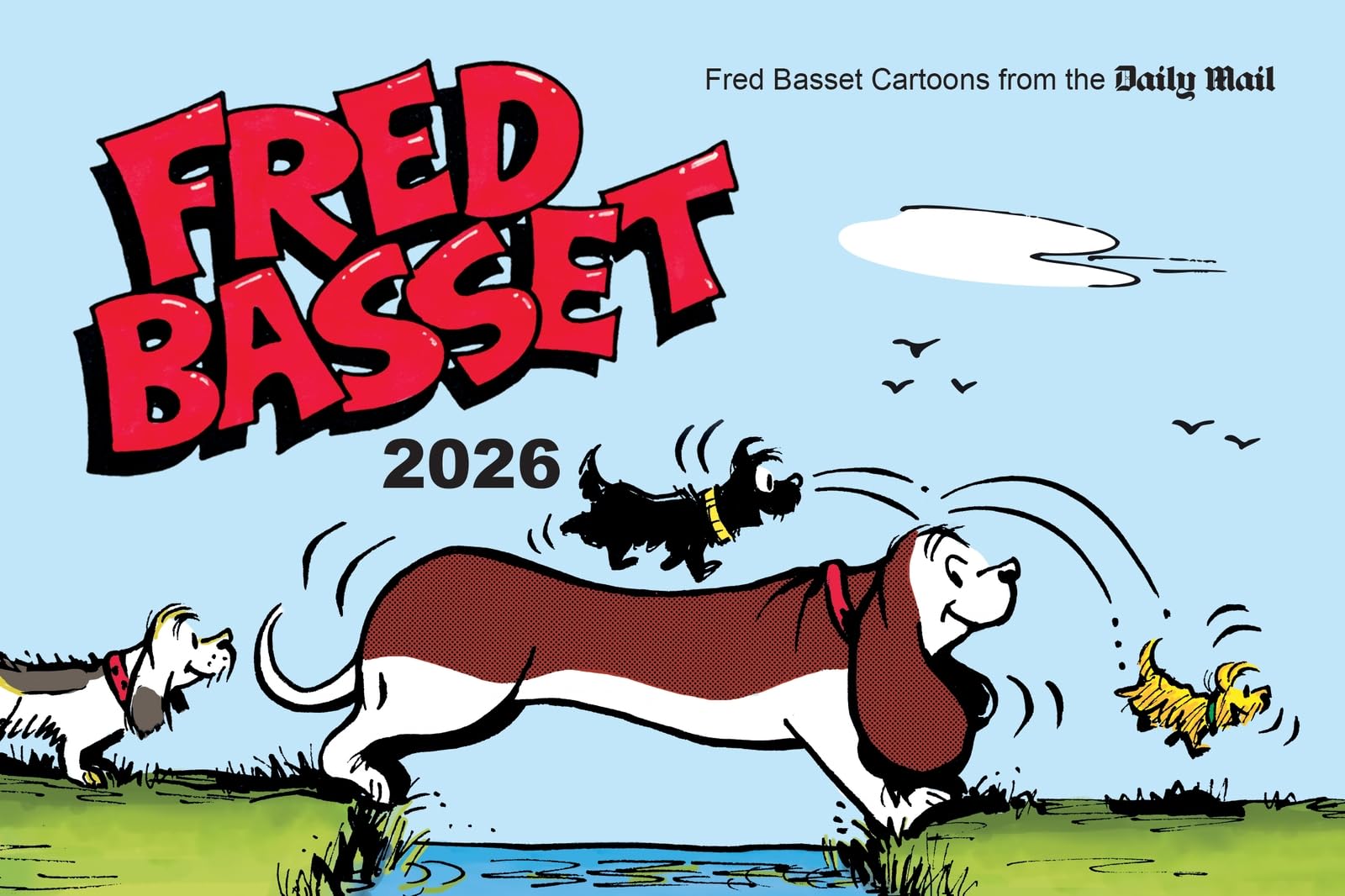 jaquette livre Fred Basset Yearbook 2026: Witty Cartoon Strips from the Daily Mail