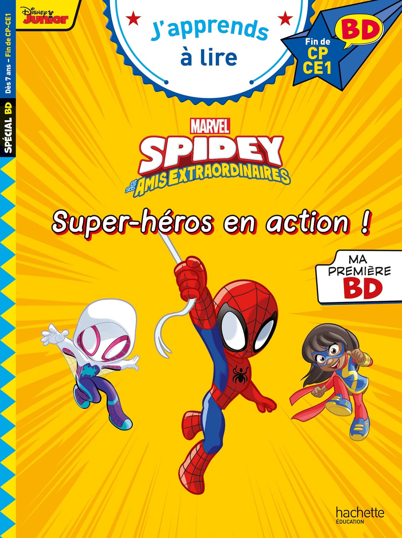 jaquette album Disney BD Fin de CP-CE1 - Spidey et ses amis extraordinaires - Super-héros en action !