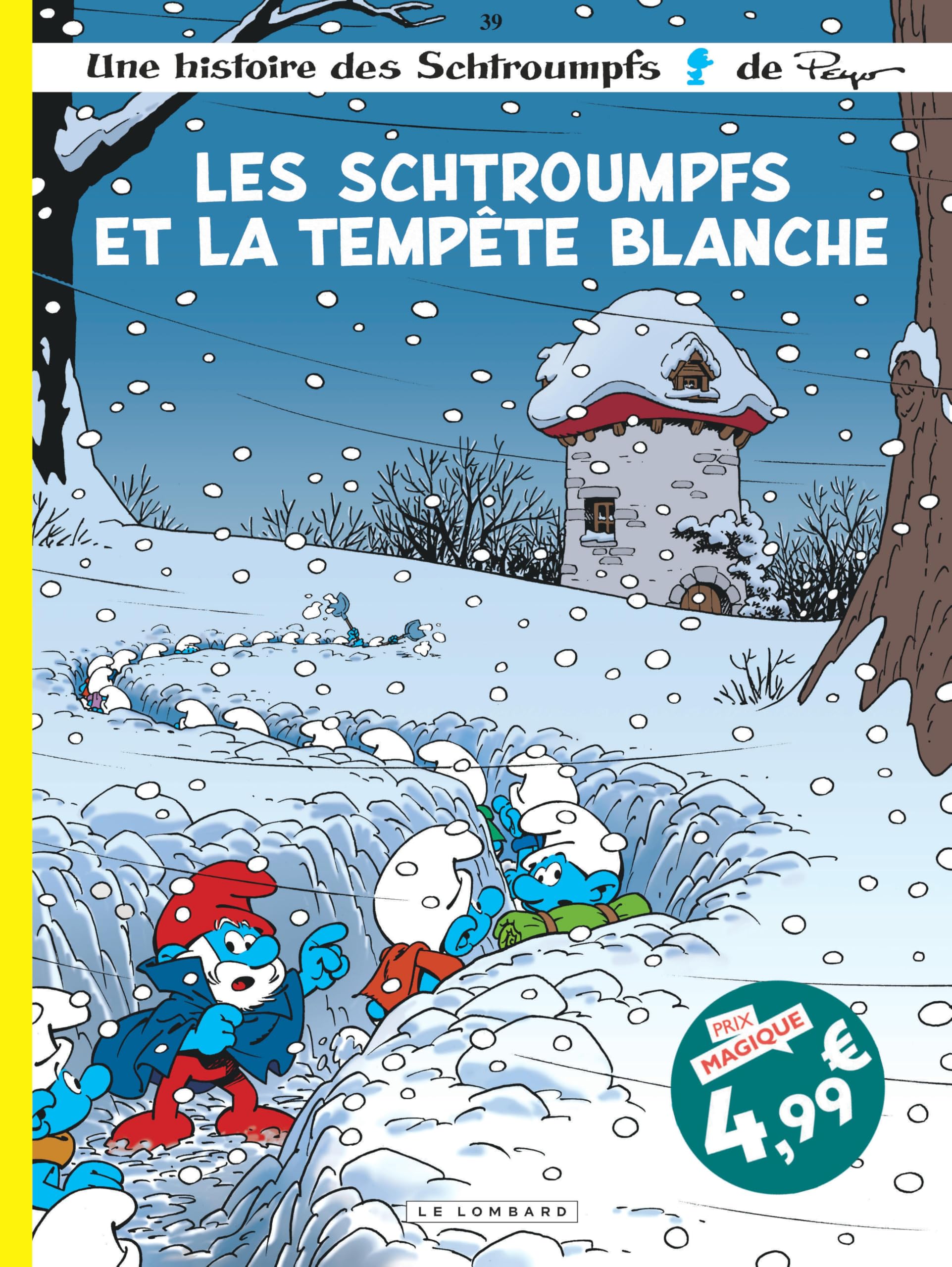 jaquette album Les Schtroumpfs Lombard - Tome 39 - Les Schtroumpfs et la tempête blanche
