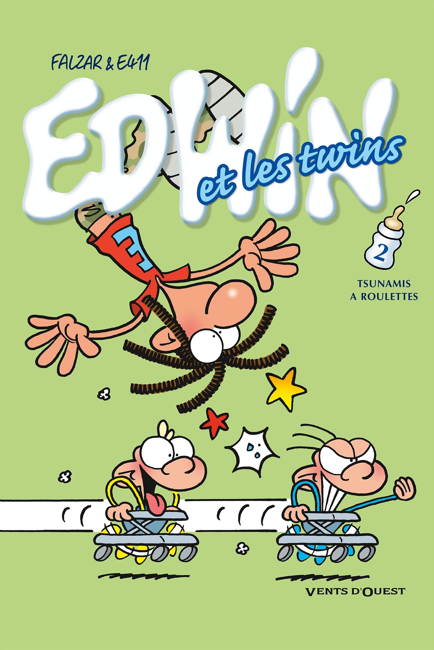 jaquette album Edwin et les Twins - Tome 02: Tsunamis à roulettes