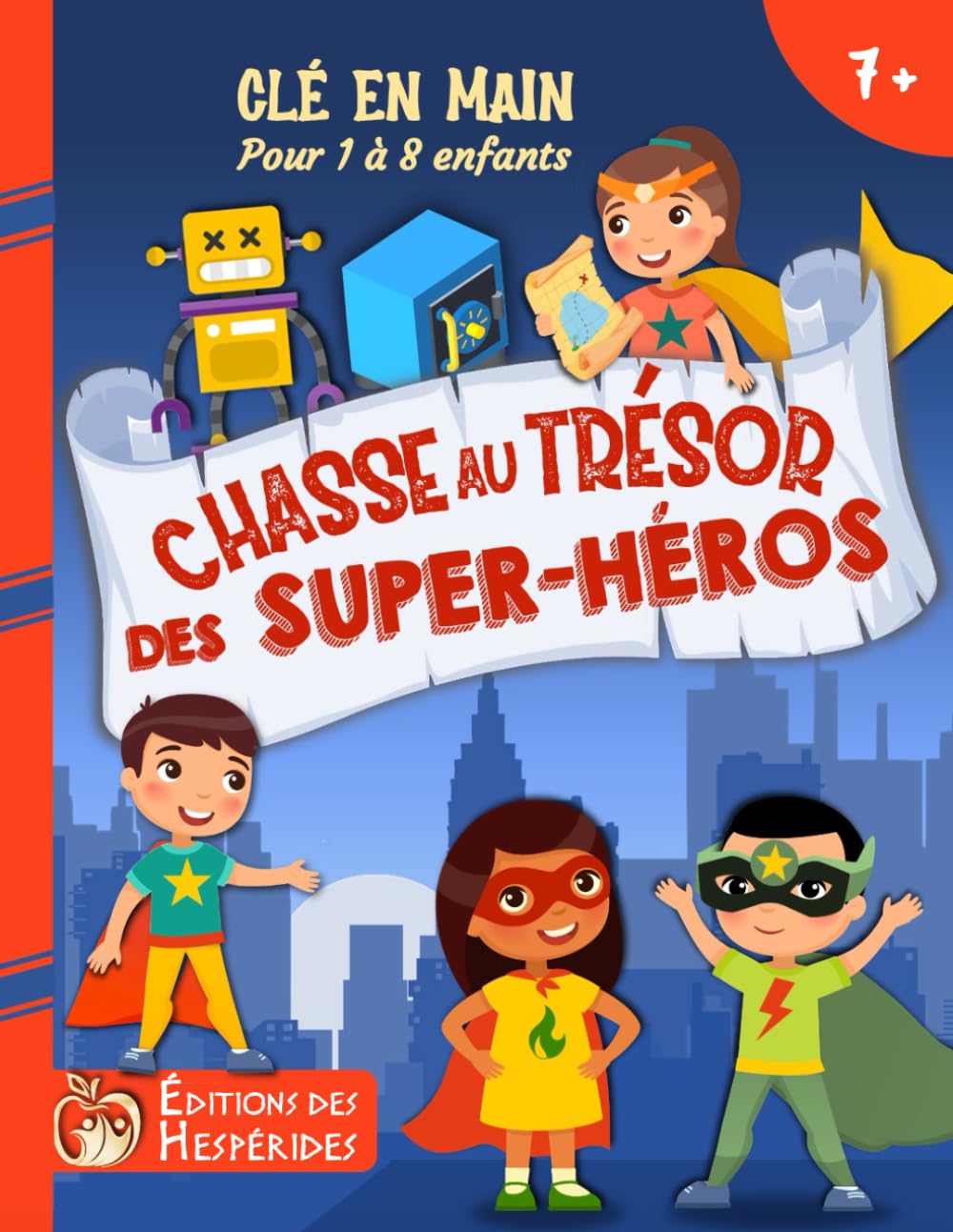 jaquette album Chasse au trésor des Super-Héros: kit complet | Pour enfants à partir de 7 ans | Idéal pour une fête d'anniversaire