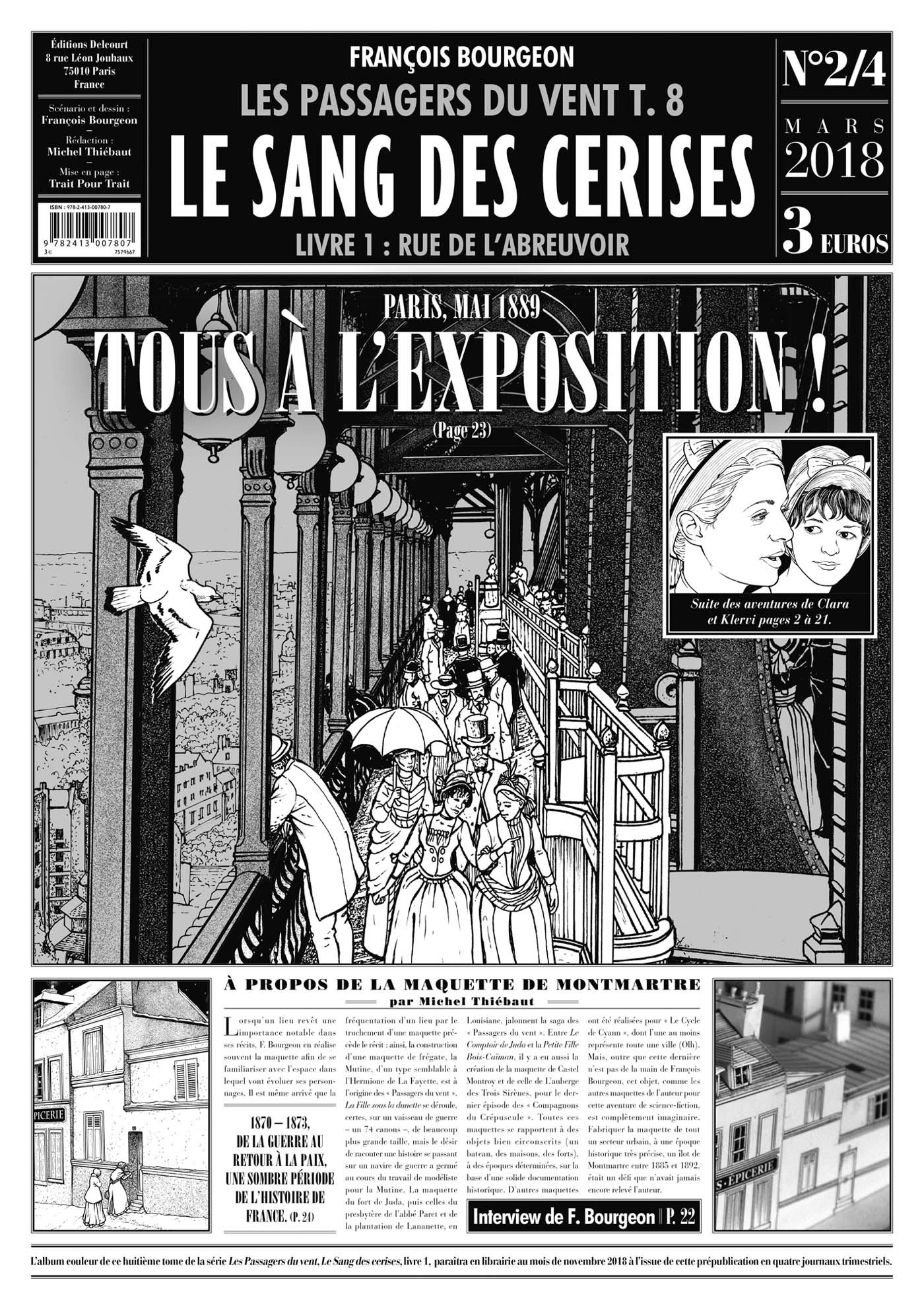 jaquette album Les Passagers du vent T08: Le sang des cerises Journal 2/4