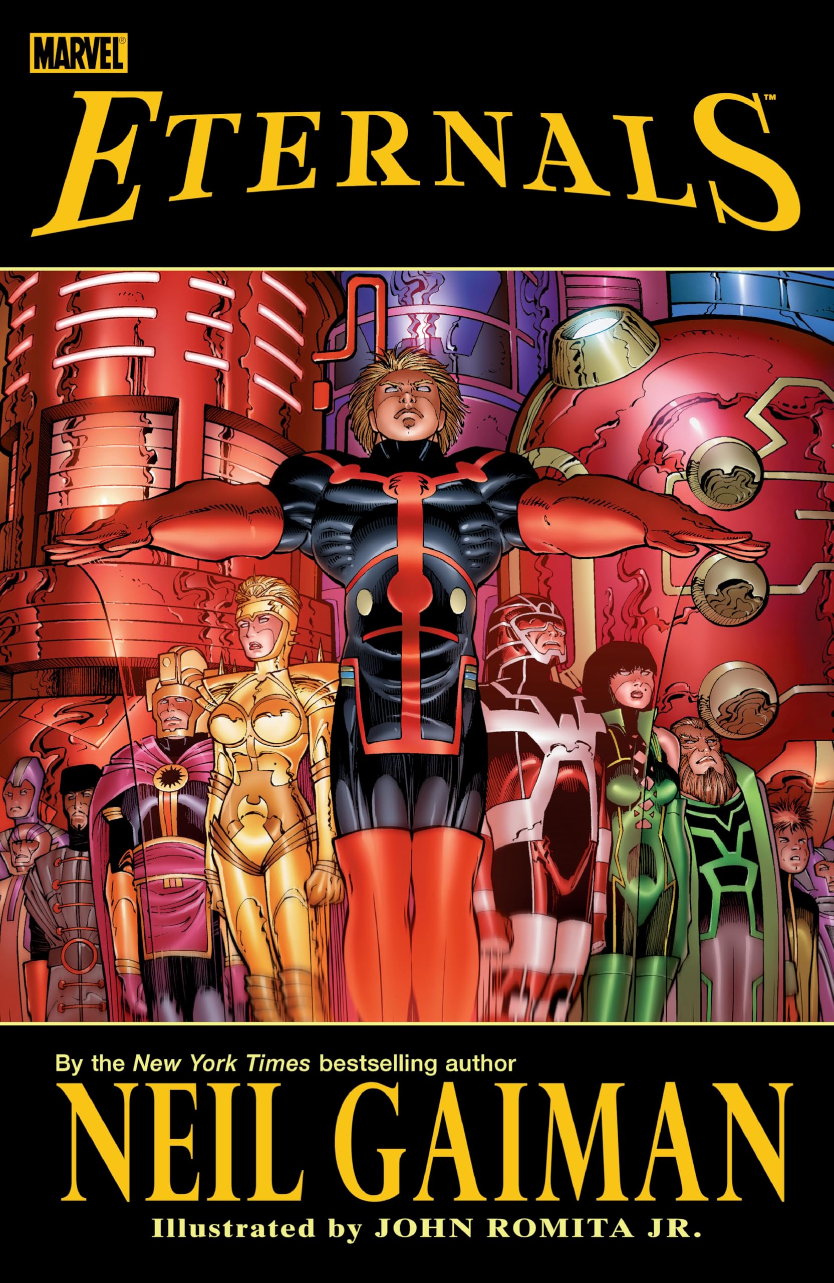 jaquette album Eternals by Neil Gaiman & John Romita Jr.