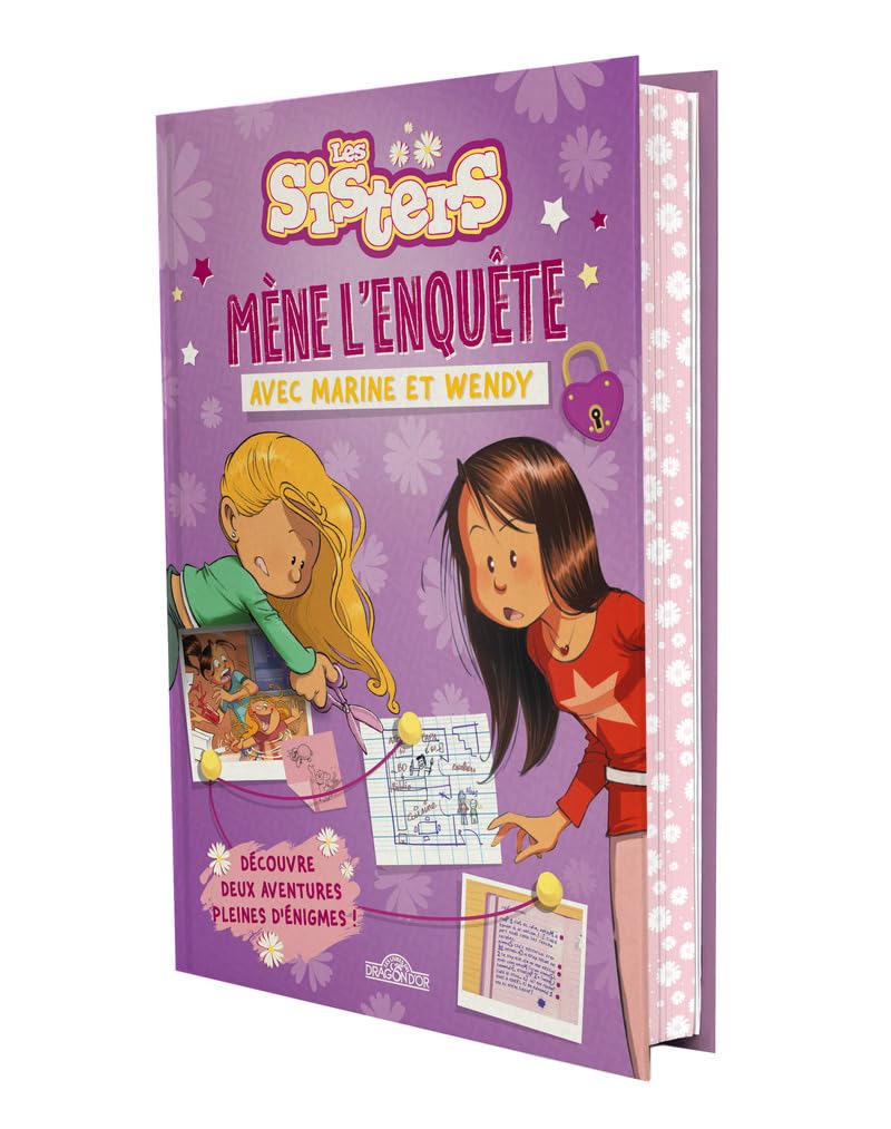 jaquette album Les Sisters – Mène l'enquête avec Marine et Wendy – Collector – Livre-jeu avec énigmes – Dès 8 ans