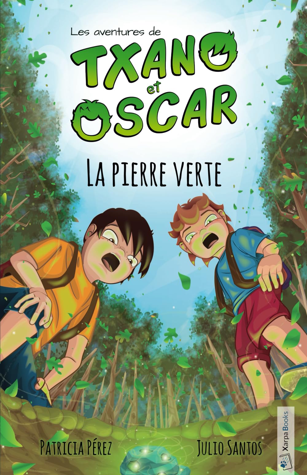 jaquette album Txano et Oscar 1 - La pierre verte: Livres d'aventures et de mystères pour enfants curieux (7 - 12 ans)