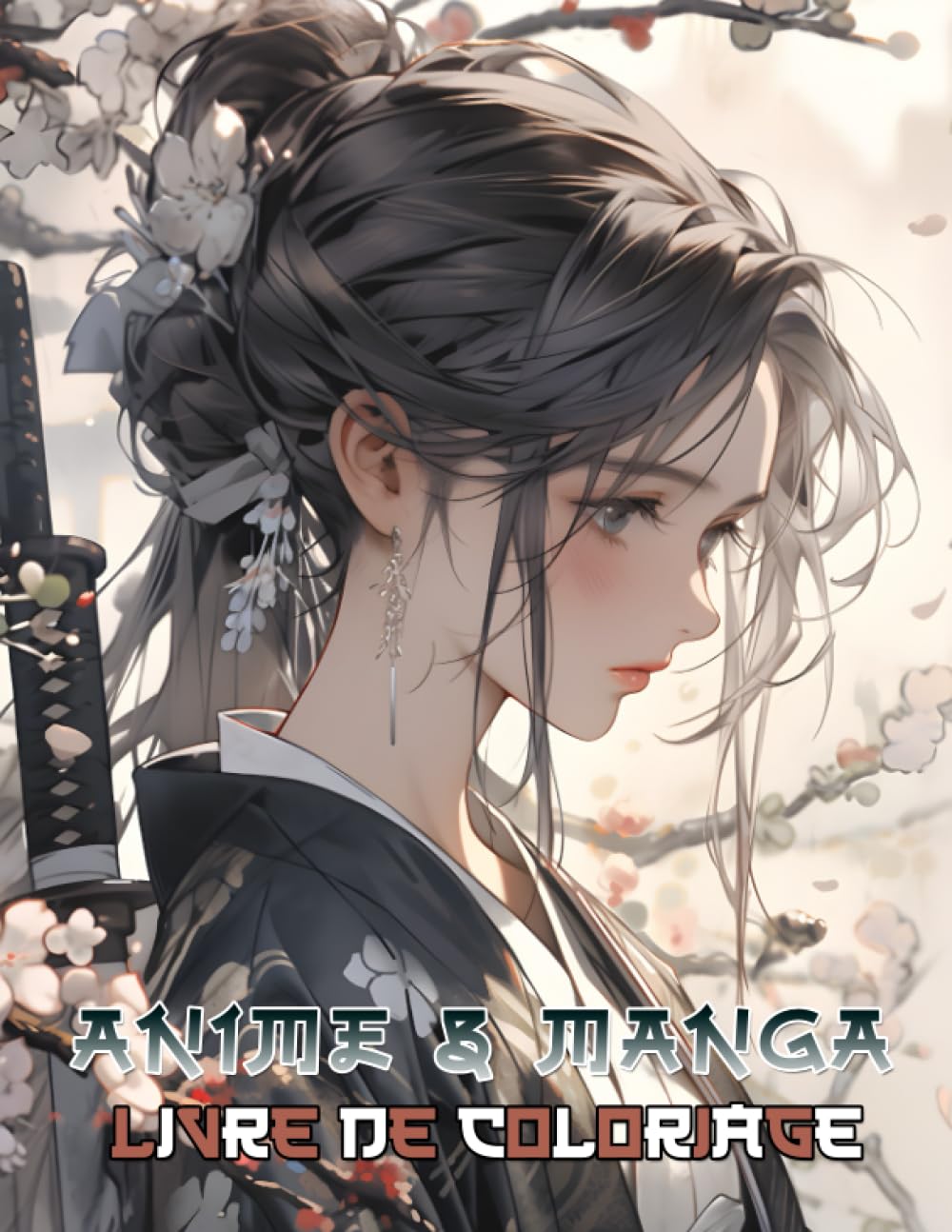 jaquette album Livre De Coloriage Anime & Manga: Un livre de coloriage en grand format comprenant de nombreux dessins de personnages célèbres d'animes et de mangas, ... les adolescents, les enfants et les adultes.