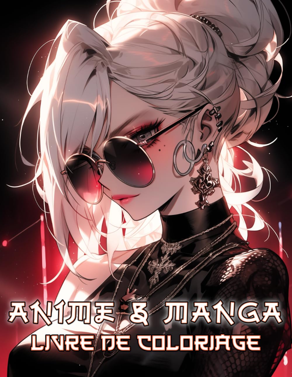jaquette album Livre De Coloriage Anime & Manga: Une collection impressionnante de nombreux croquis mettant en scène des personnages célèbres d'animes et de mangas, ... pour un public adolescent, enfant et adulte
