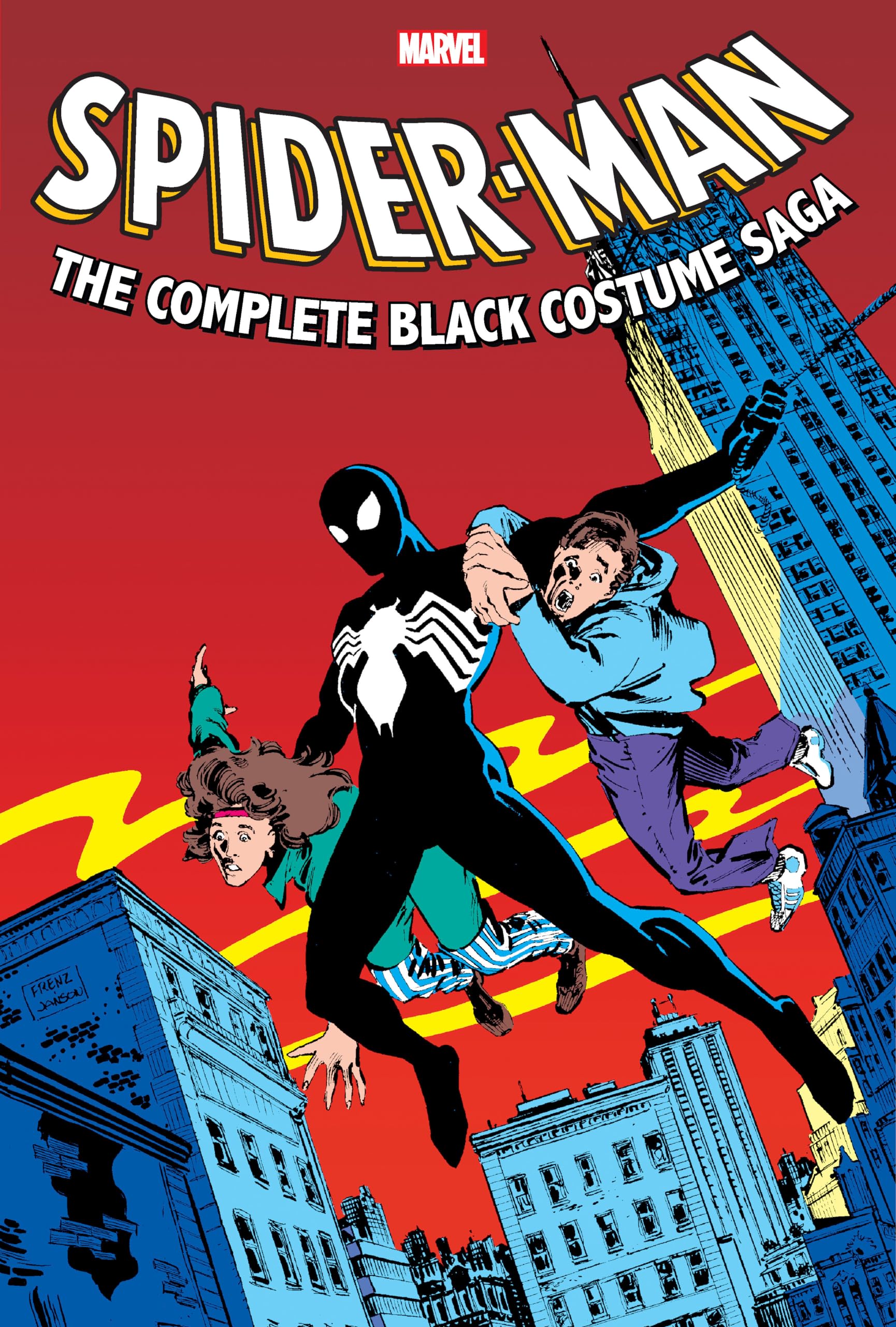 jaquette album SPIDER-MAN: THE COMPLETE BLACK COSTUME SAGA OMNIBUS RON FRENZ COVER