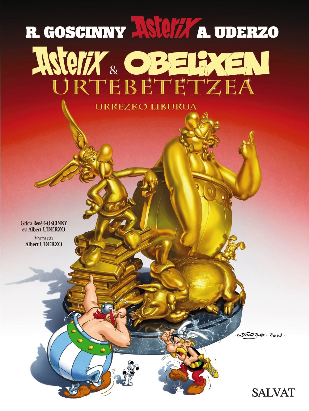 jaquette livre Asterix Eta Obelixen Urtebetetzea / Asterix and Obelix's Birthday: Urrezko Liburua / The Golden Book