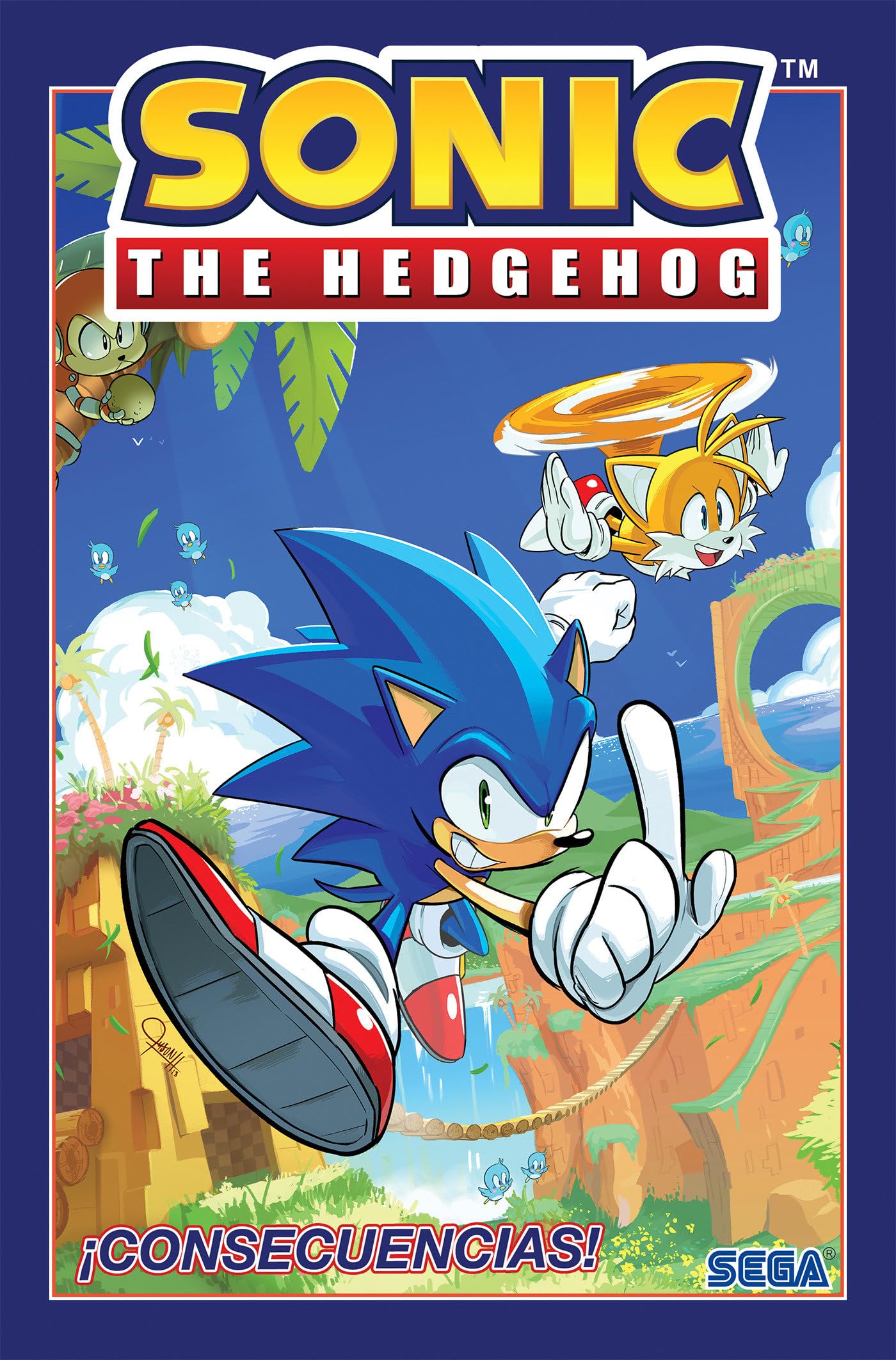 jaquette album Sonic the Hedgehog, Vol. 1: ¡Consecuencias! (Sonic The Hedgehog, Vol 1: Fallout! Spanish Edition)