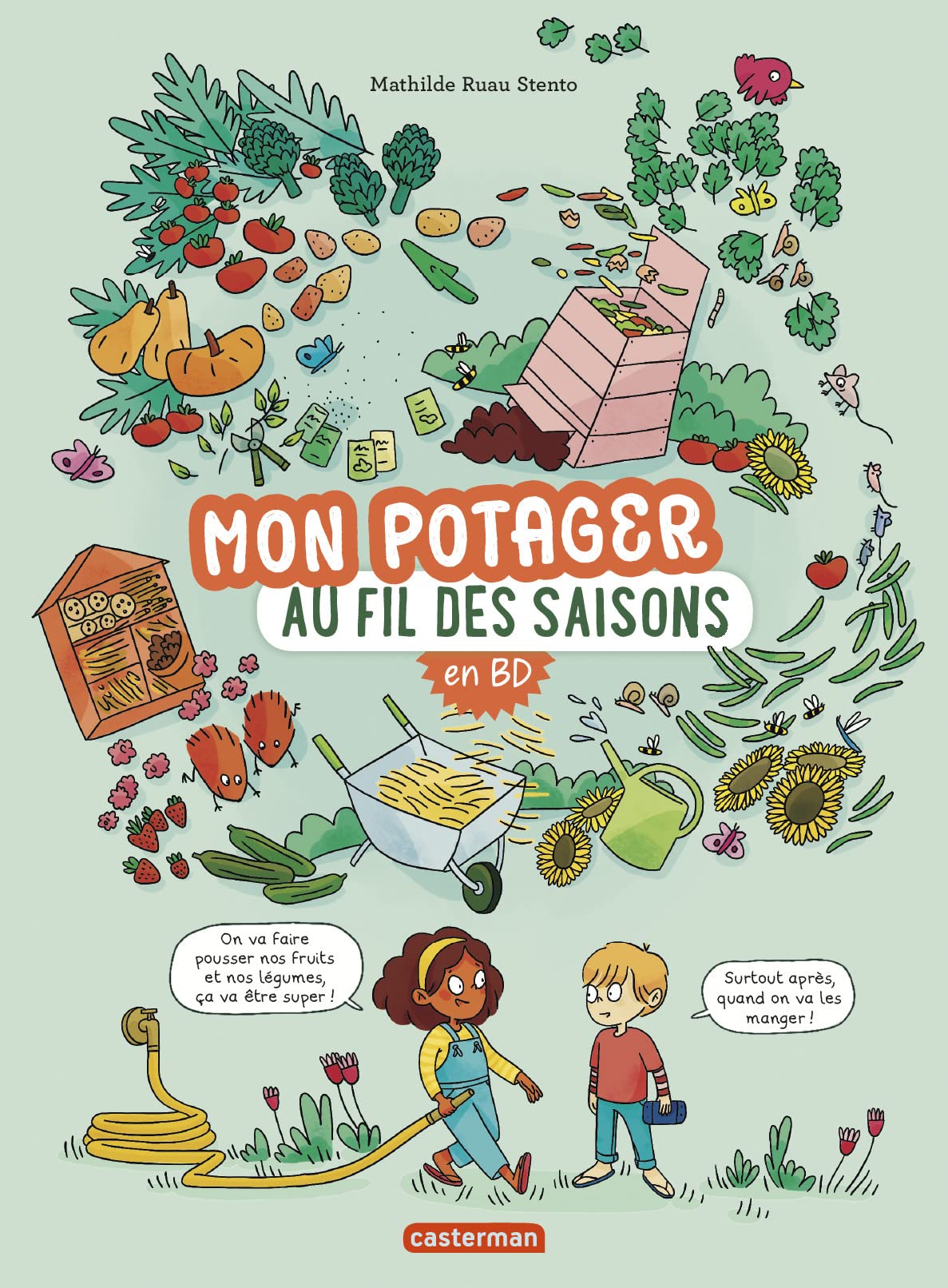 jaquette album Mon potager au fil des saisons en BD