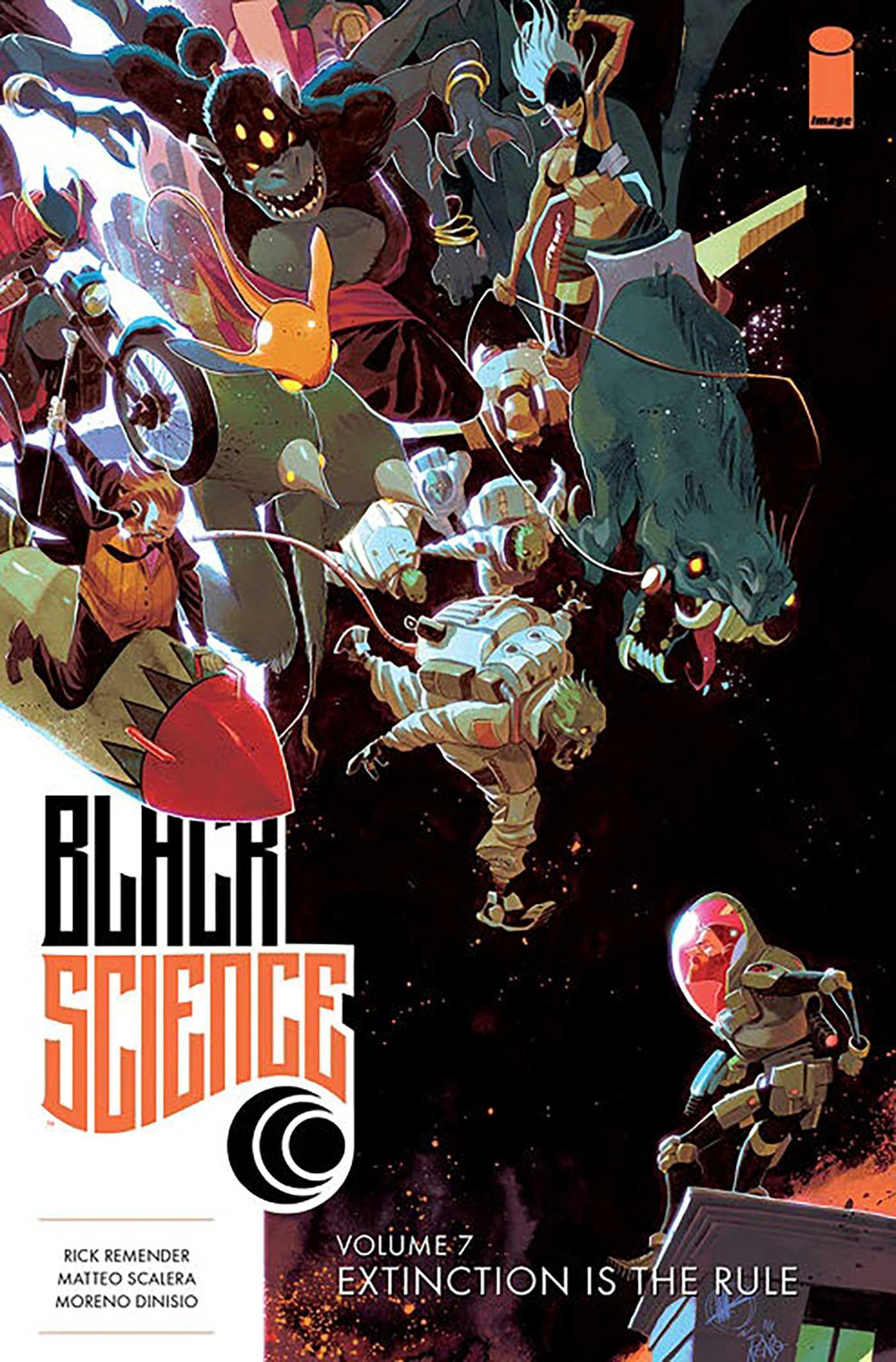 jaquette album Black Science Volume 7: Extinction is the Rule