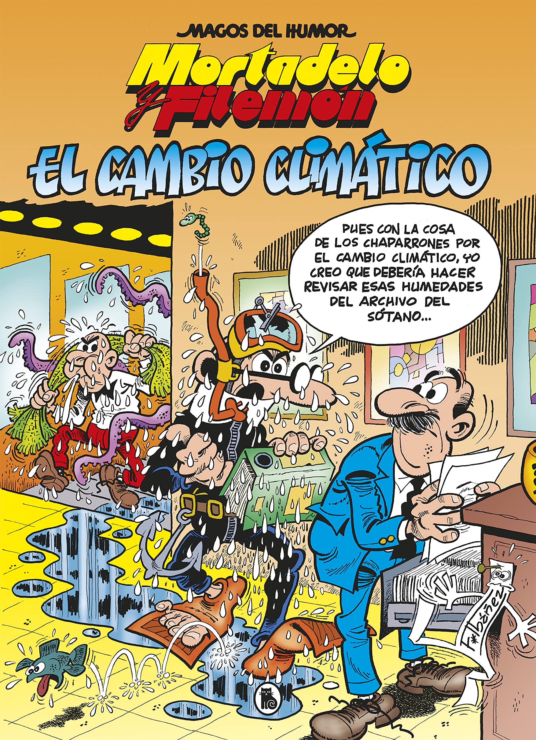 jaquette album Mortadelo y Filemón. El cambio climático (Magos del Humor 211)