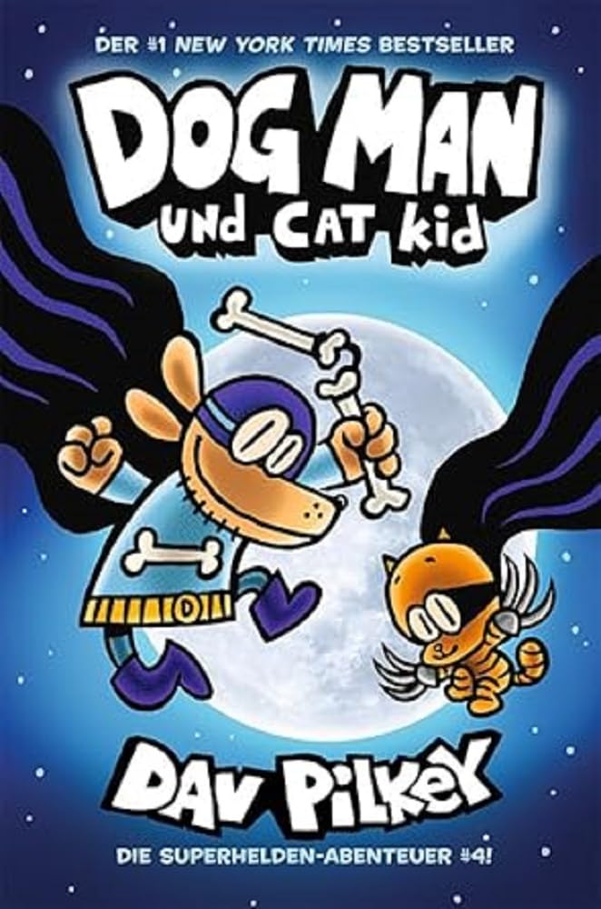 jaquette album Dog Man 4: Dog Man und Cat Kid - Kinderbücher ab 8 Jahre (DogMan Reihe)