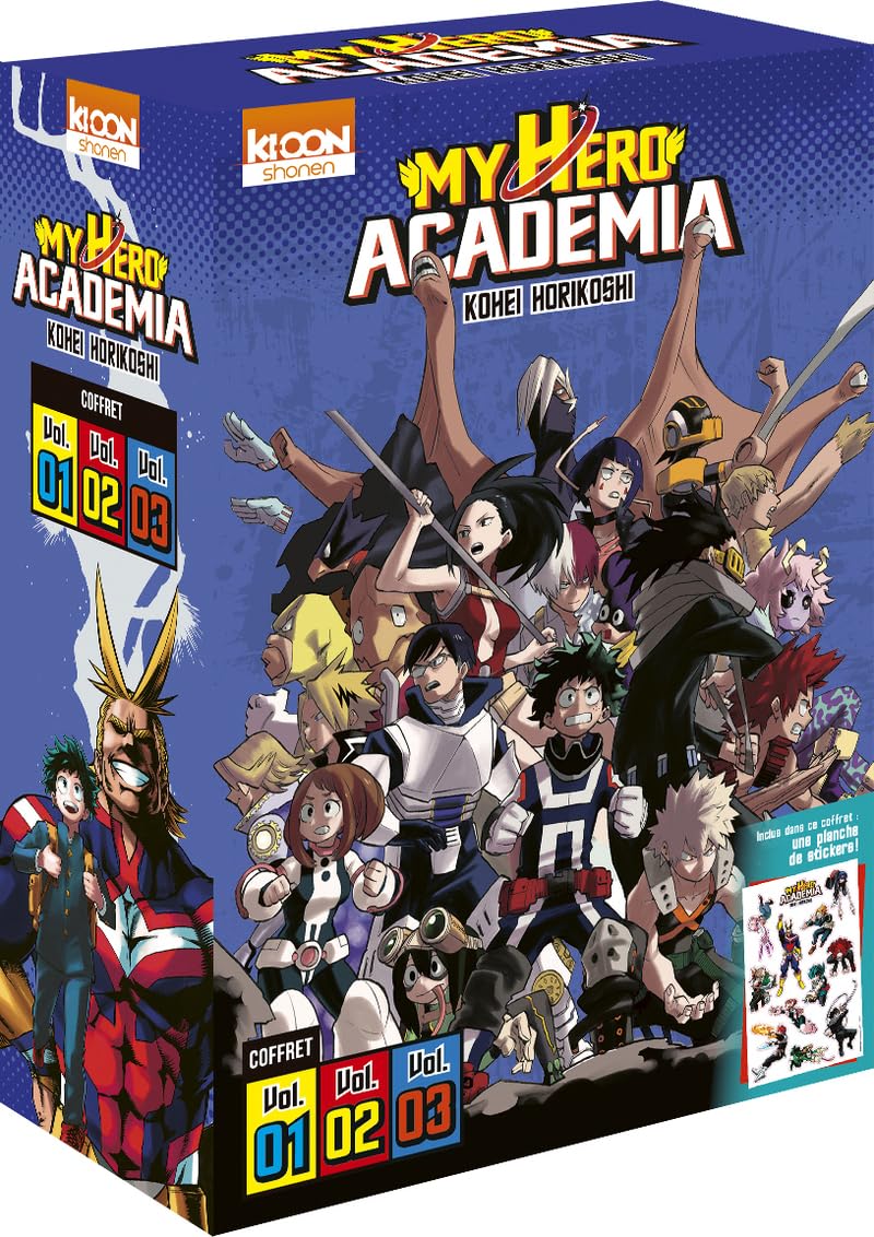 jaquette album Coffret My Hero Academia vol. 1 à 3