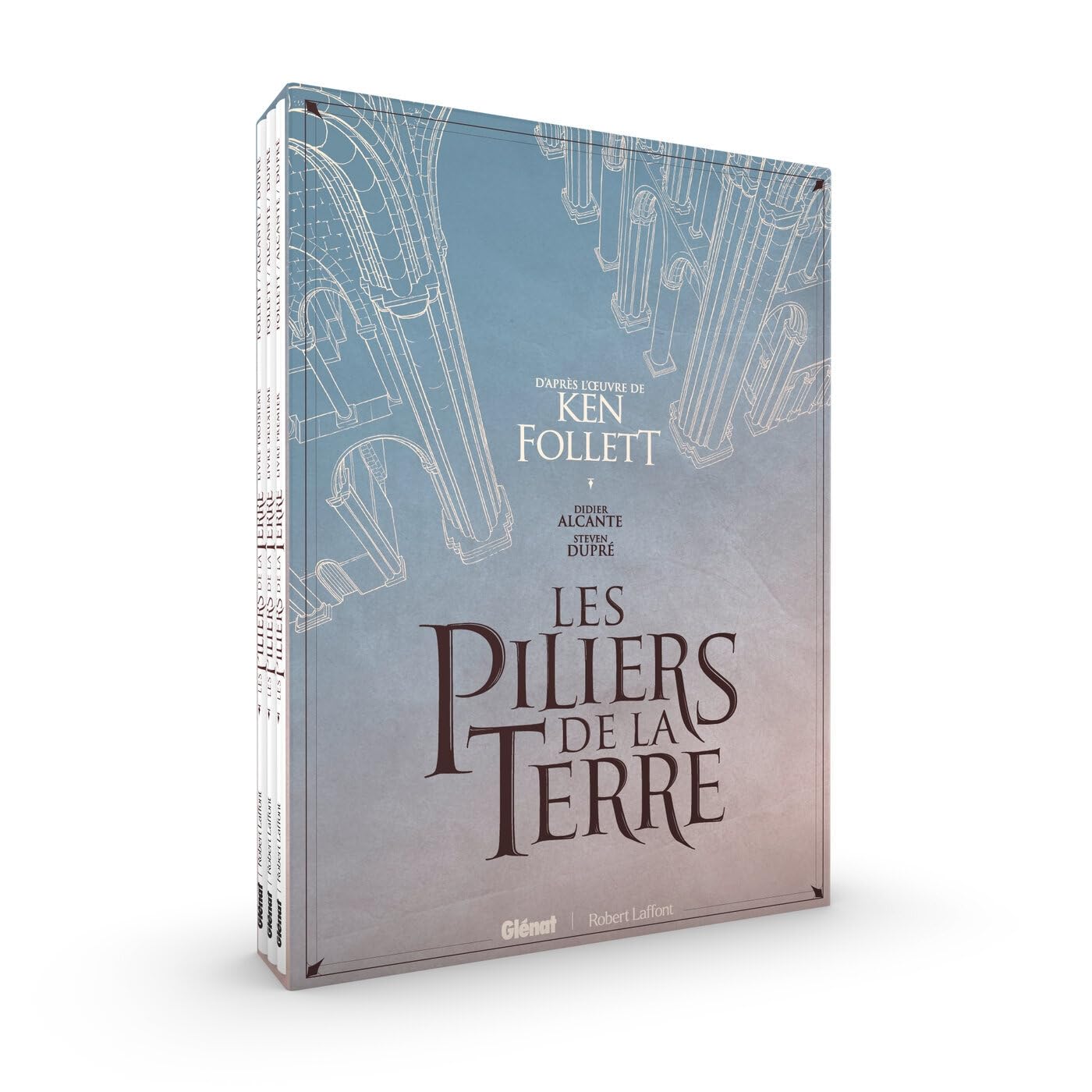 jaquette album Les Piliers de la Terre - Coffret Tomes 01 à 03