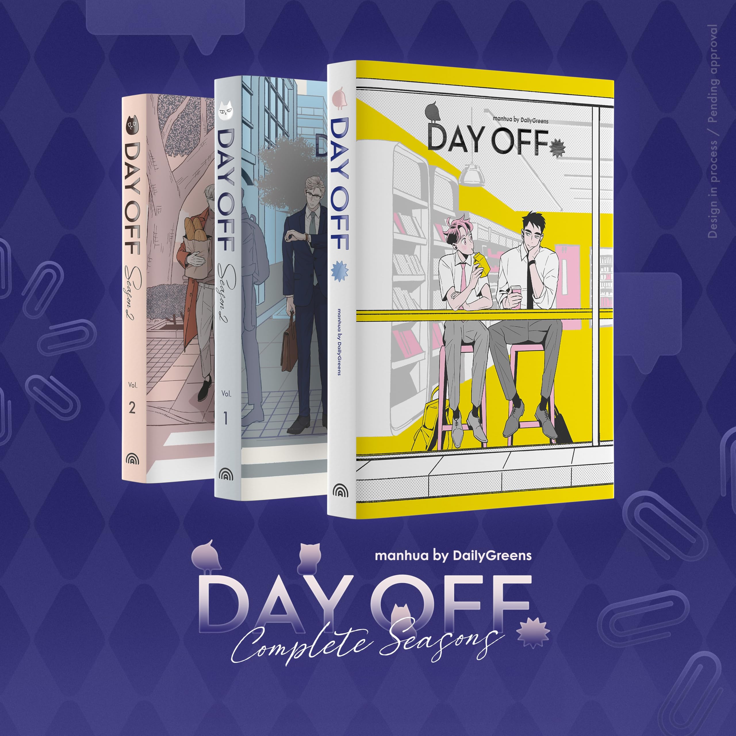 jaquette album Day Off Season 1 + Season 2 = 3 books in total in one cardboard