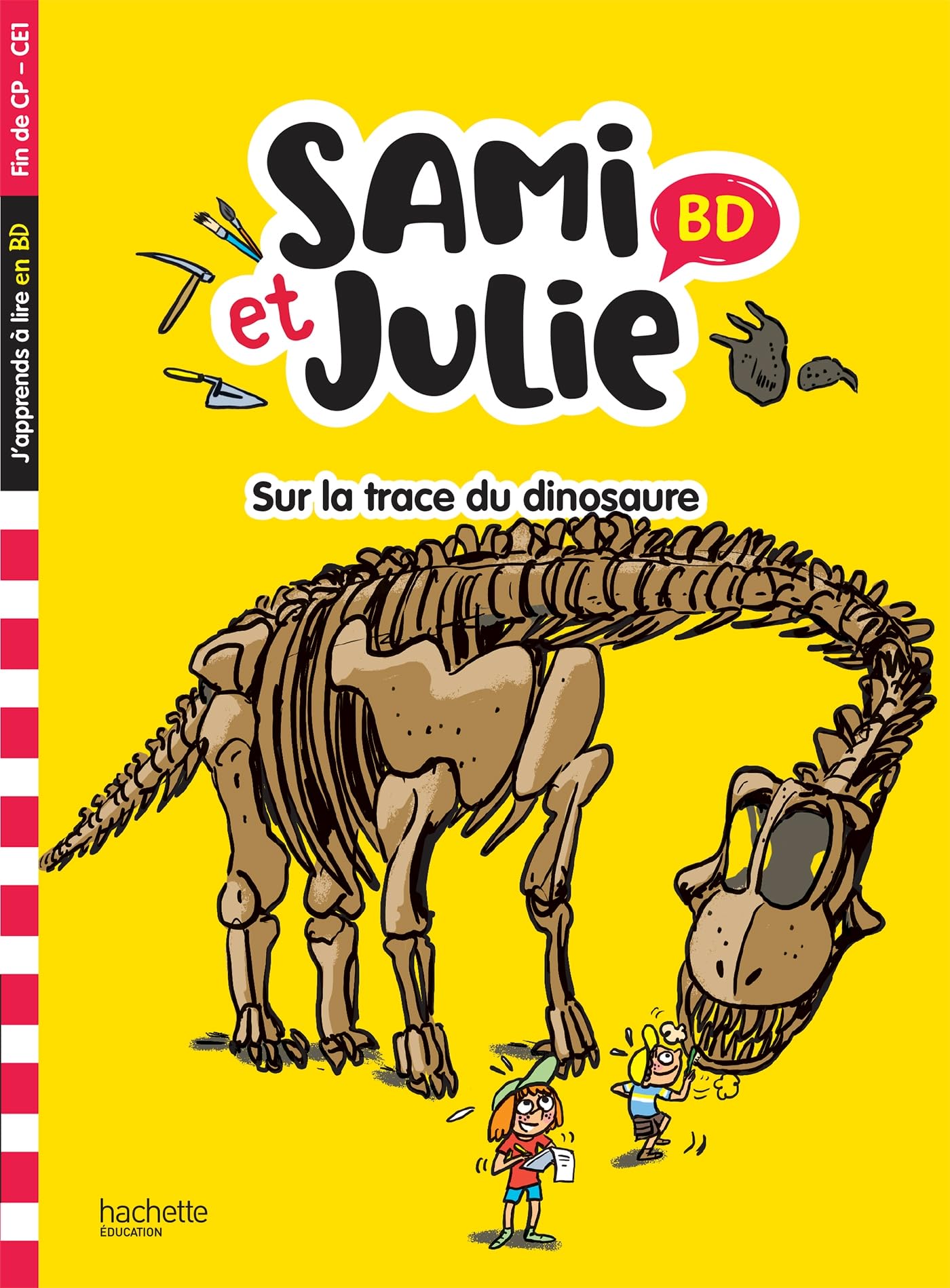 jaquette album Sami et Julie BD Fin de CP- CE1 - Sur la trace des dinosaures