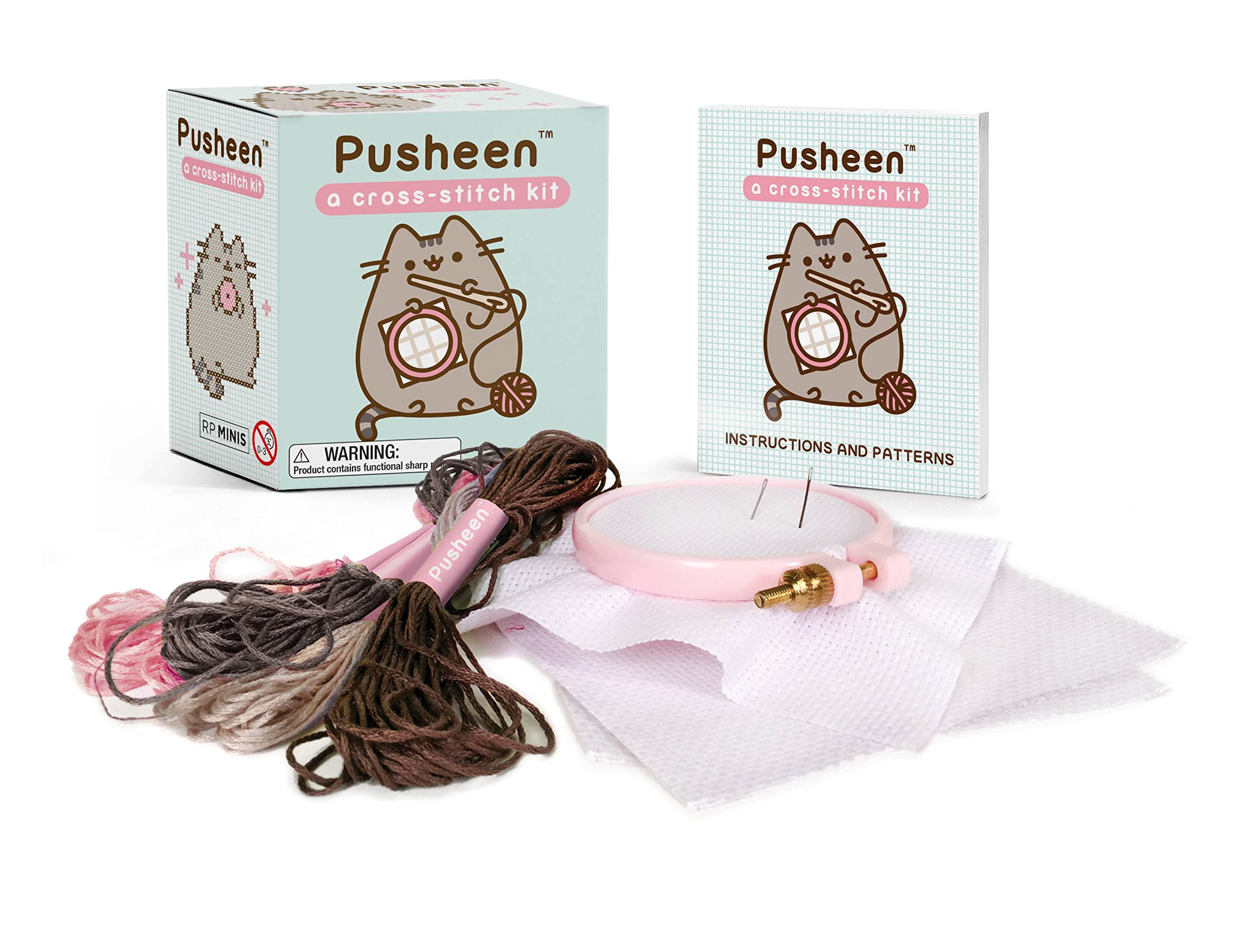 jaquette livre Pusheen: A Cross-Stitch Kit
