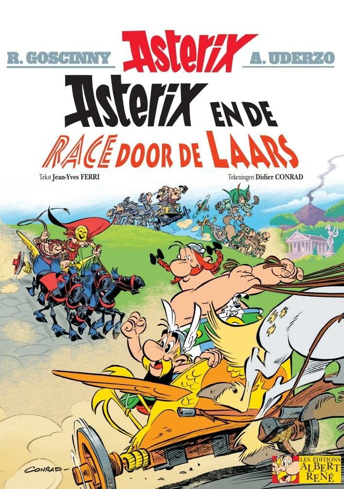 jaquette album Asterix 37: Asterix en de race door de laars