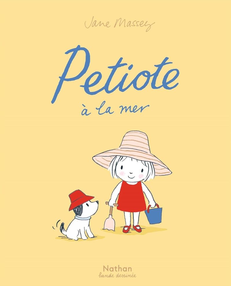 jaquette album Petiote à la mer - une BD sans texte à lire les pieds dans l'eau - dès 3 ans