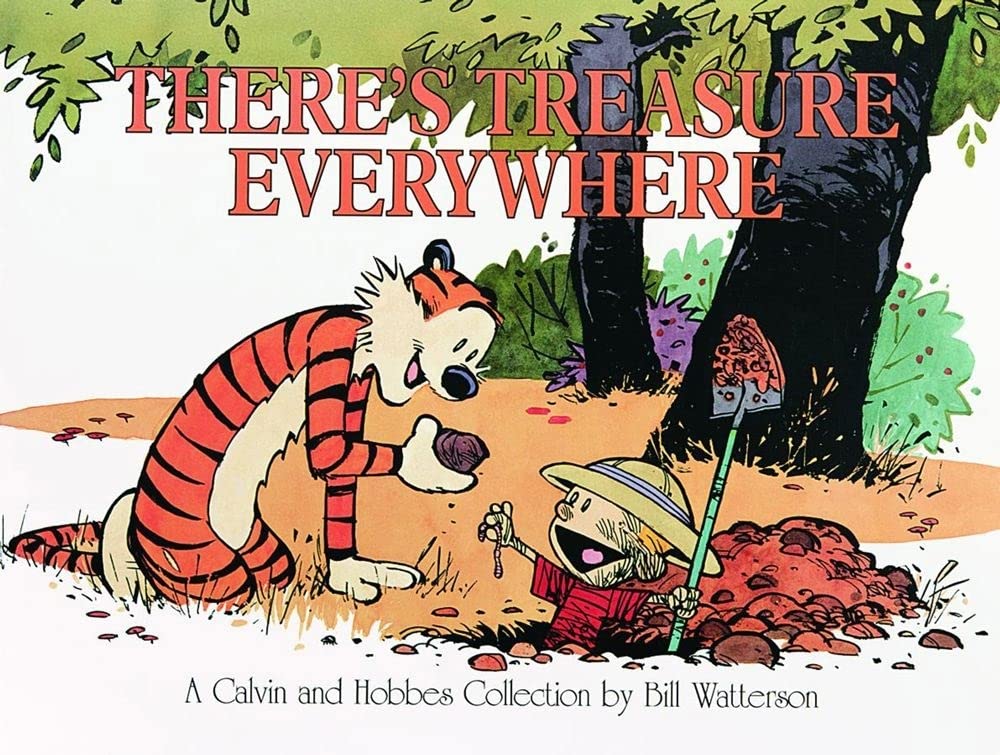 jaquette livre There's Treasure Everywhere: A Calvin and Hobbes Collection (Volume 11)