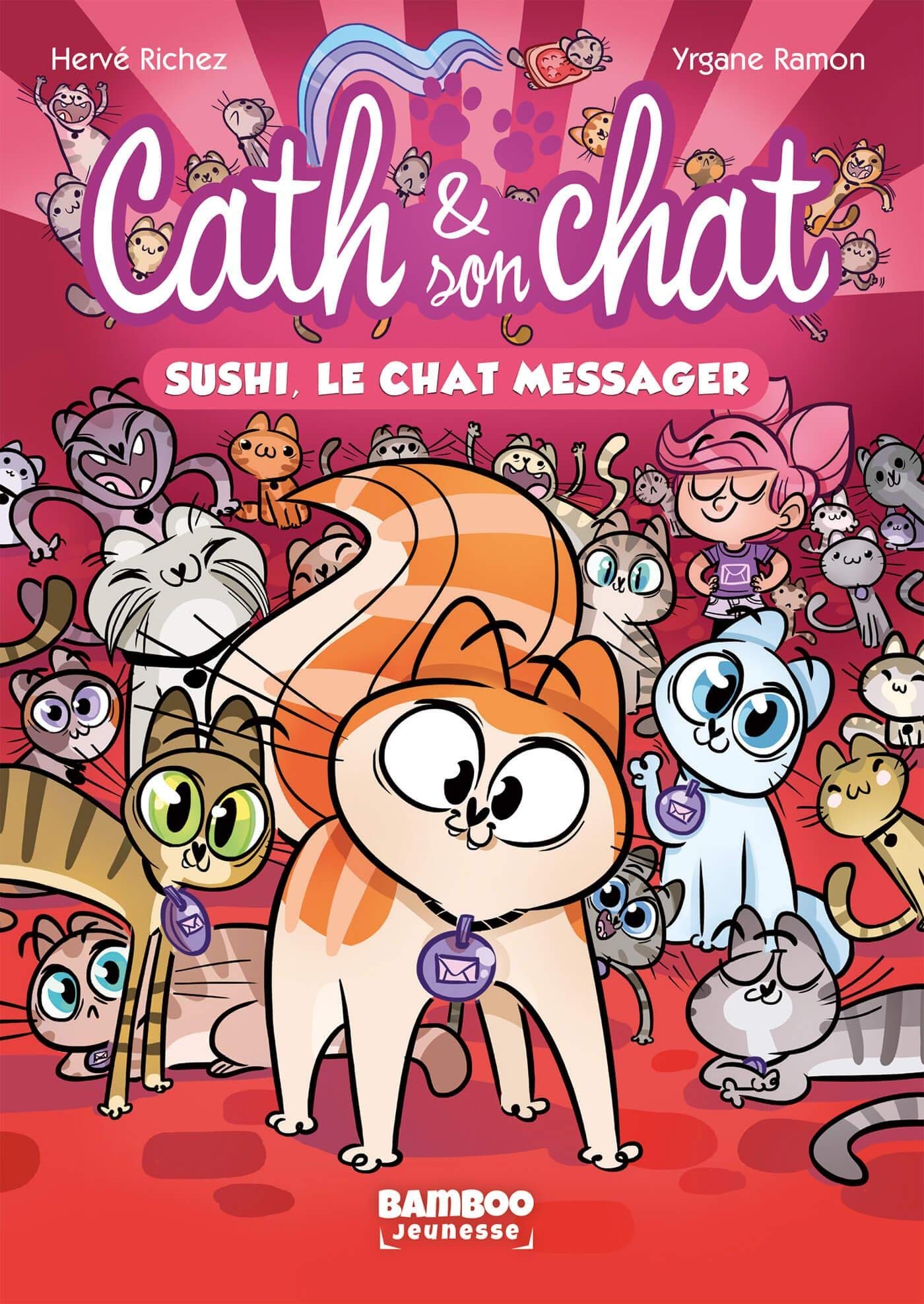 jaquette album Cath et son chat - Poche - tome 02: Sushi, le chat messager