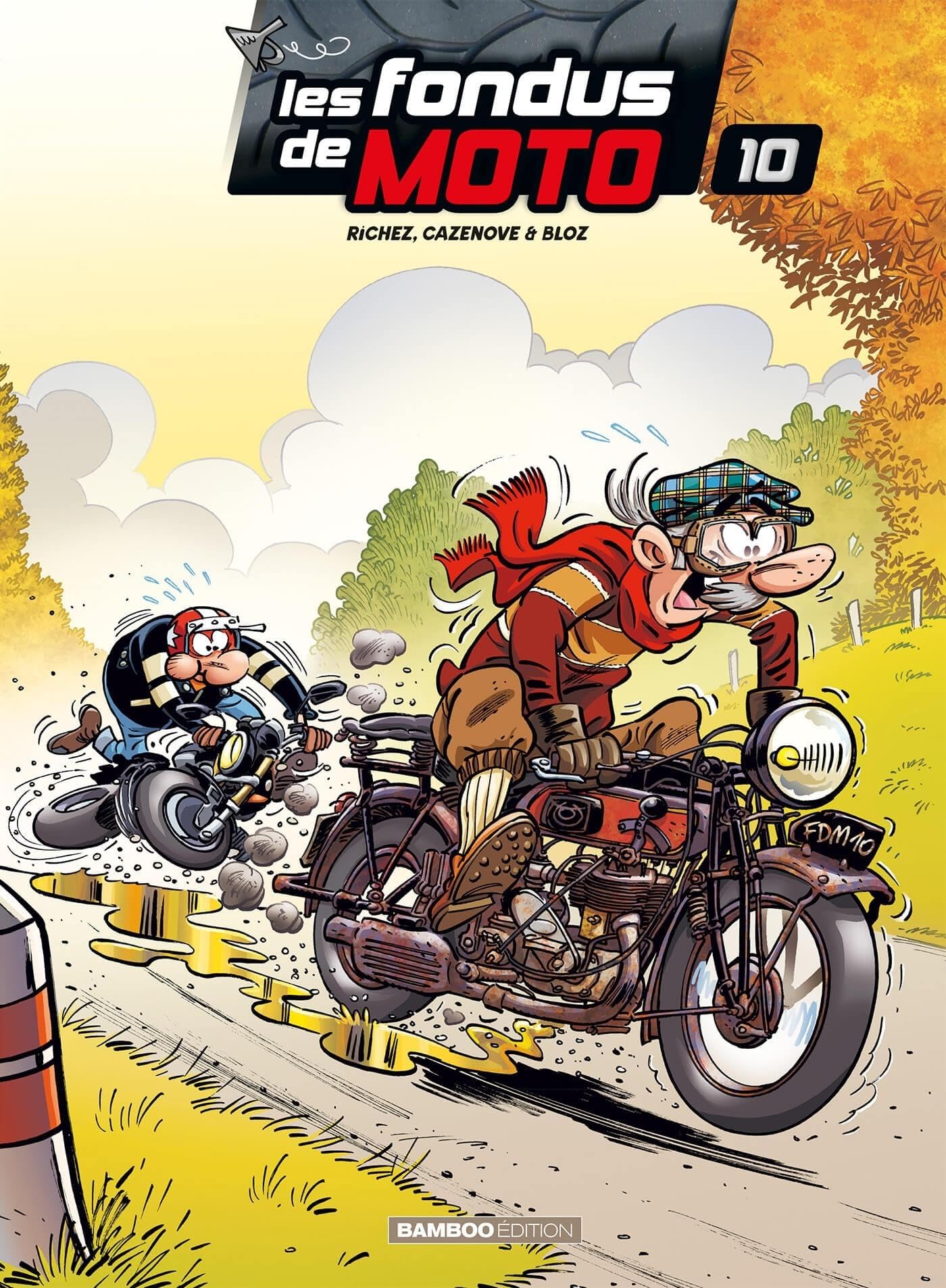 jaquette album Les Fondus de moto - tome 10 - top humour