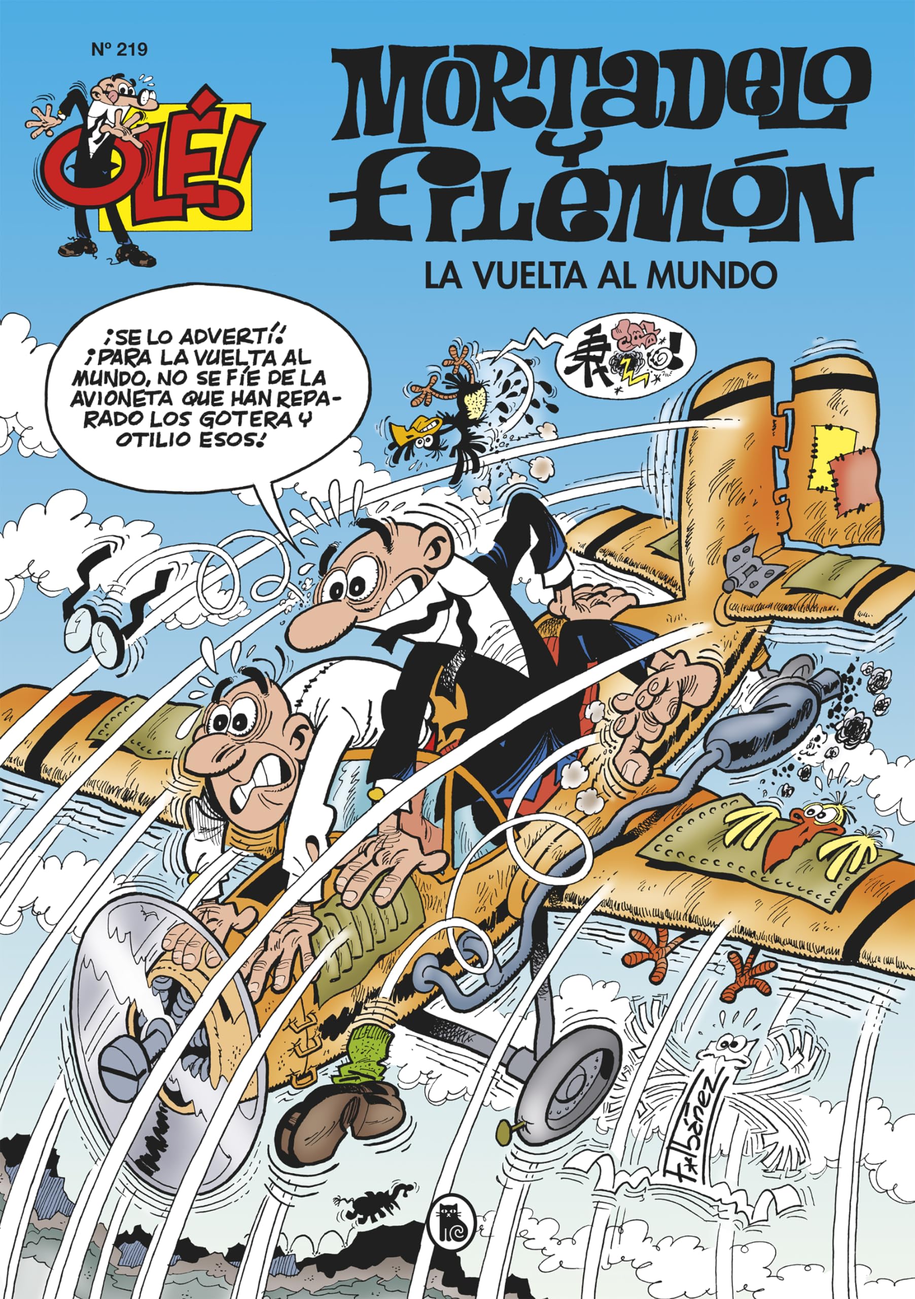 jaquette album Mortadelo y Filemón. La vuelta al mundo (Olé! Mortadelo 219)